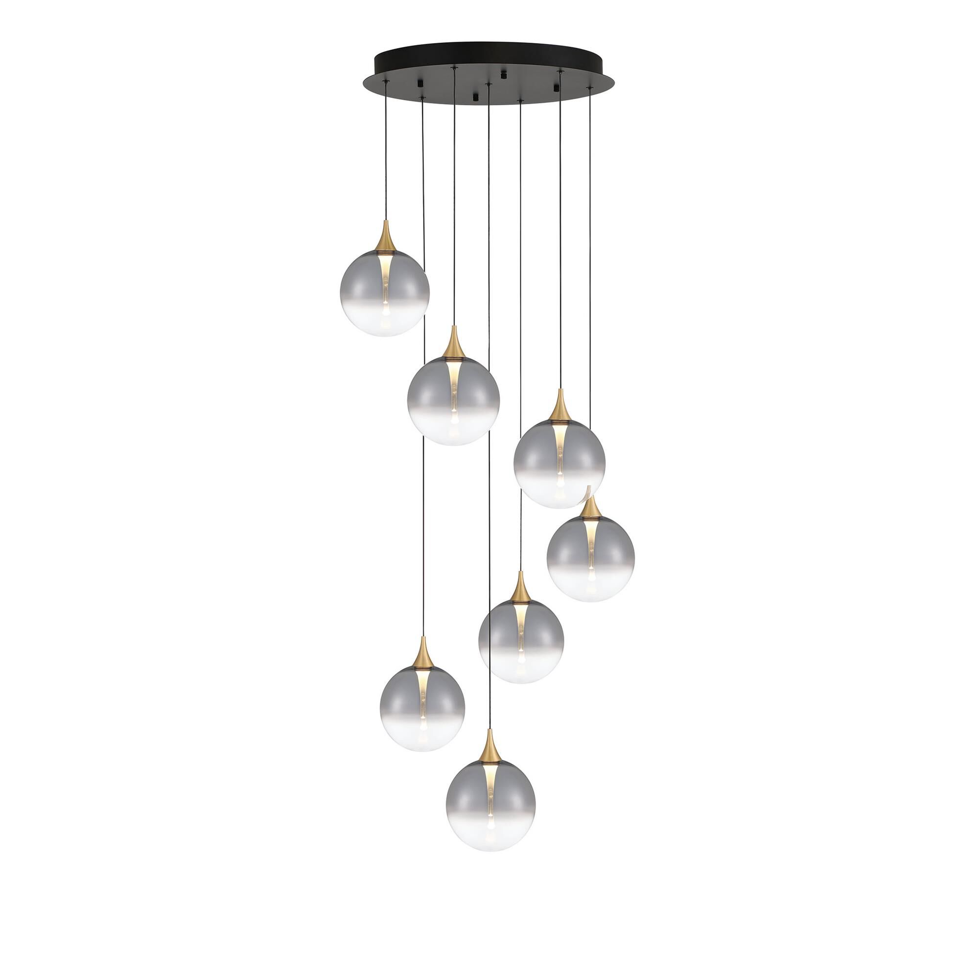 Shown in Gold finish and Smoked glass