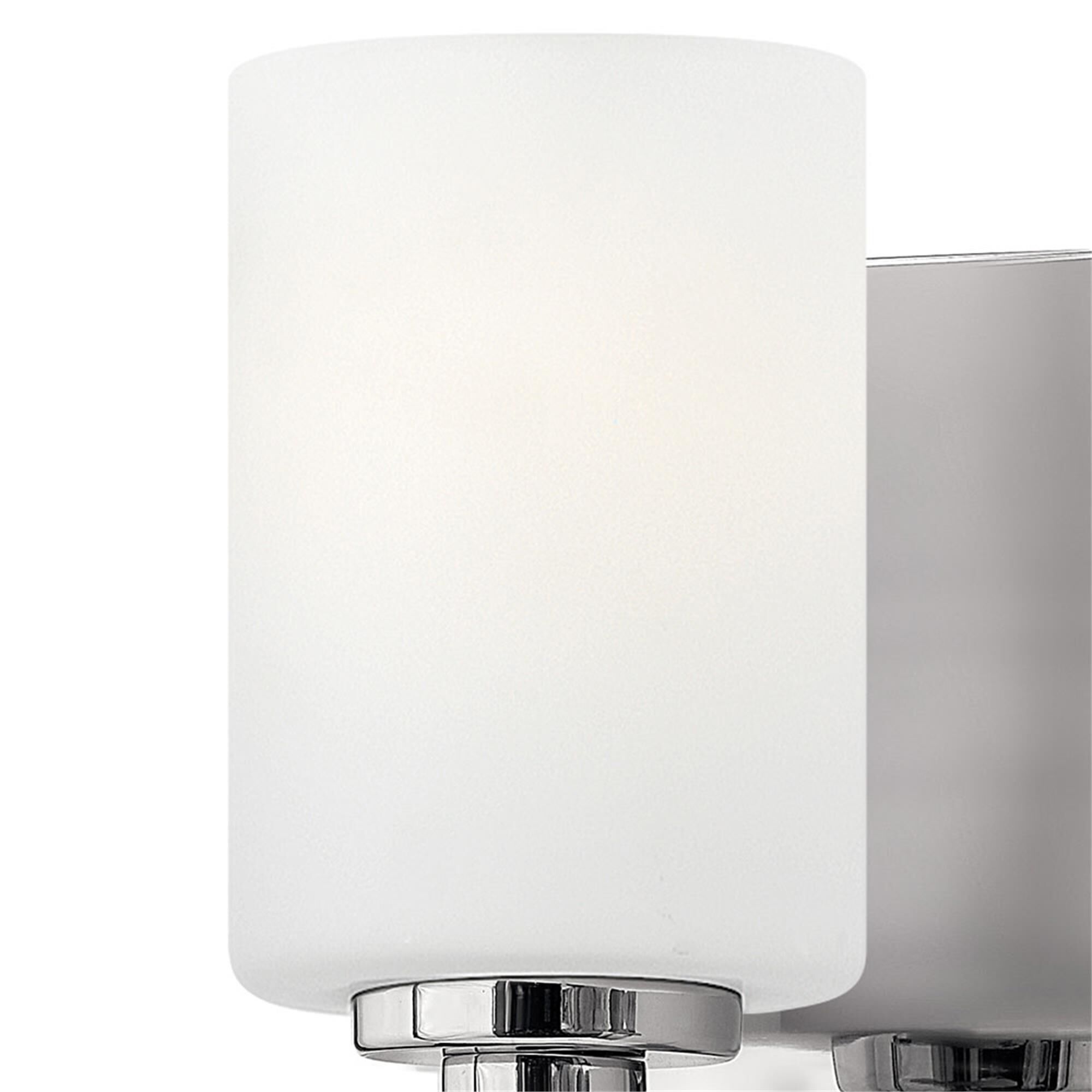 Shown in Chrome finish and Etched Opal glass