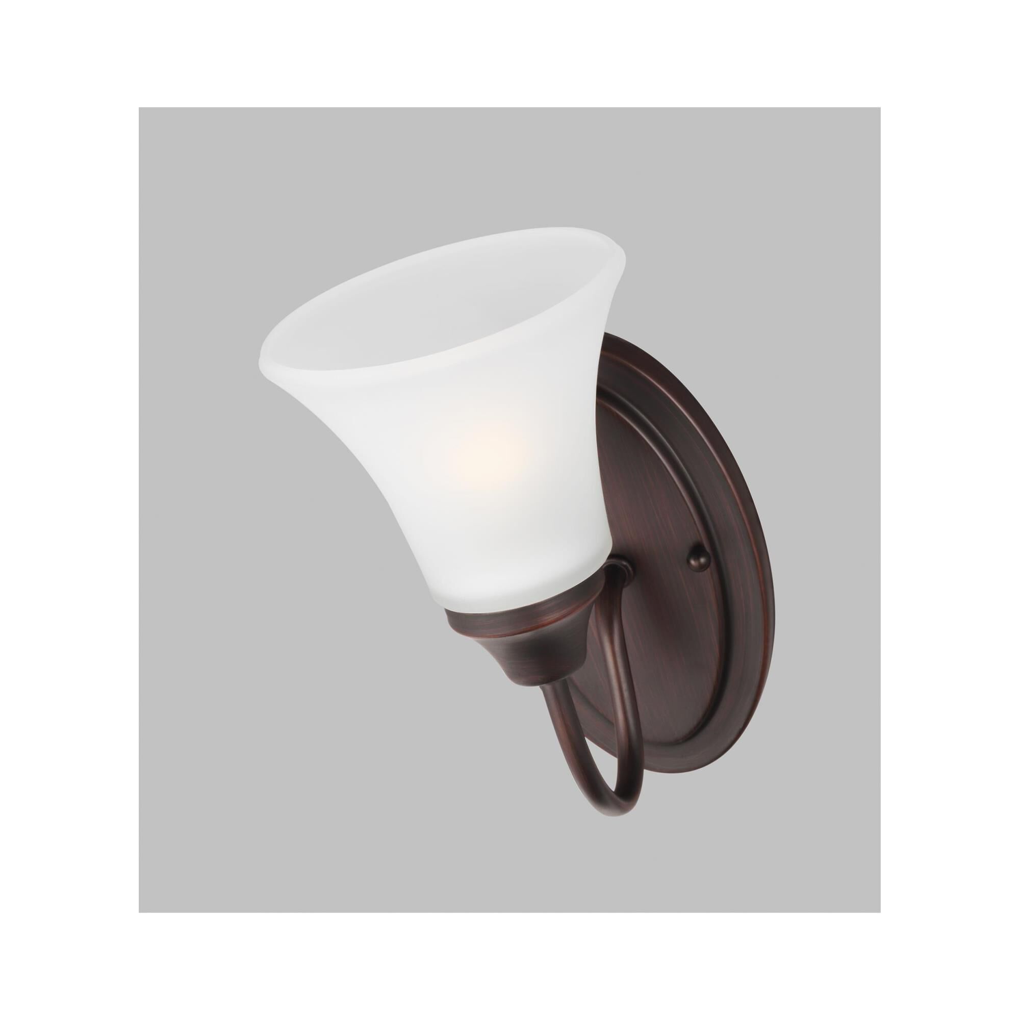 Shown in Bronze finish and Satin Etched glass and Satin Etched Glass shade