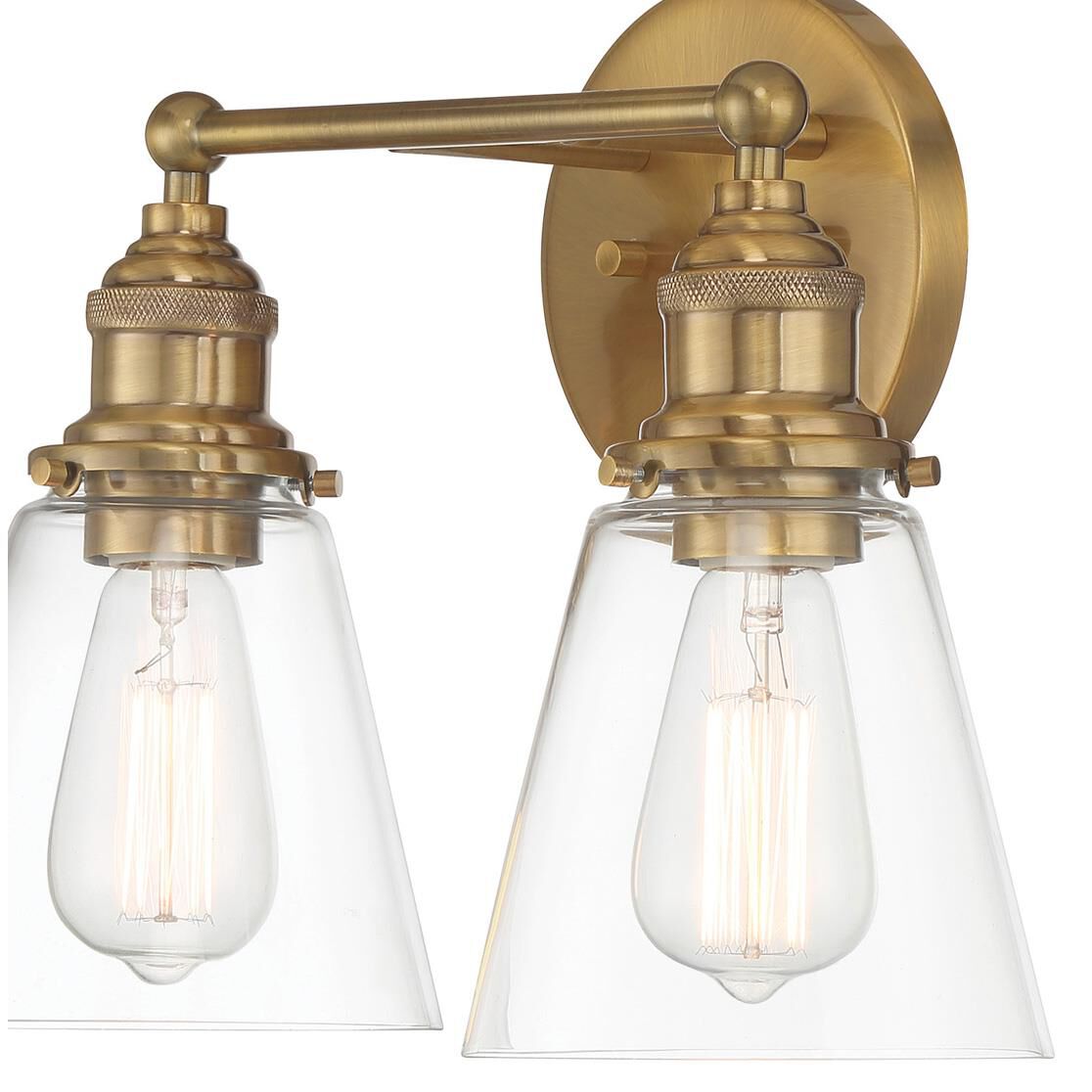 Shown in Oxidized Aged Brass finish and Clear glass