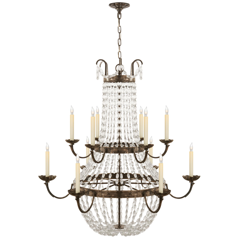 Chapman & Myers Paris Flea Market 39 Inch 12 Light Chandelier by Visual Comfort Signature Collection