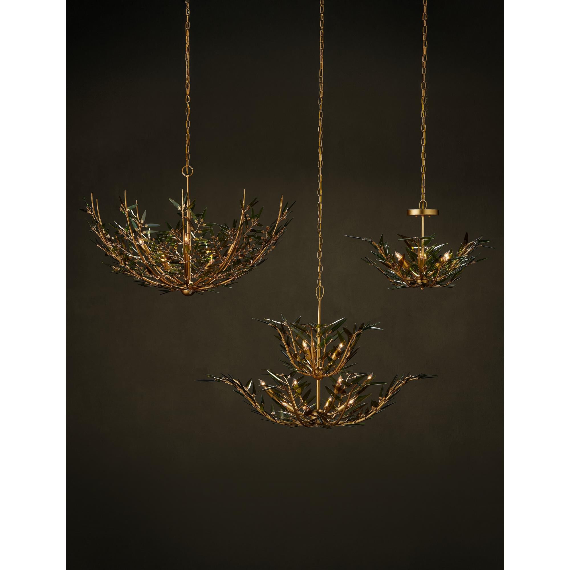 Shown in Green, Contemporary Gold Leaf and Contemporary Gold finish
