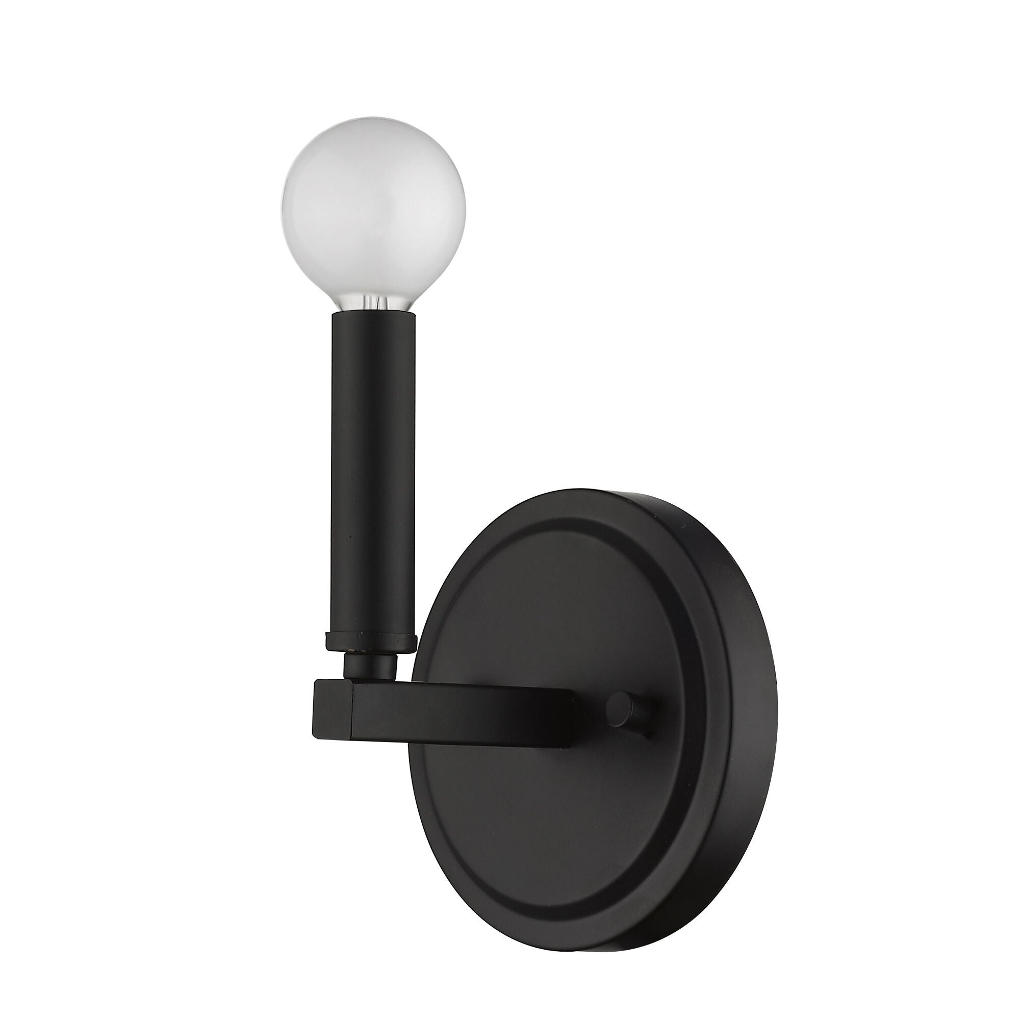 Shown in Matte Black finish and -- glass and -- shade