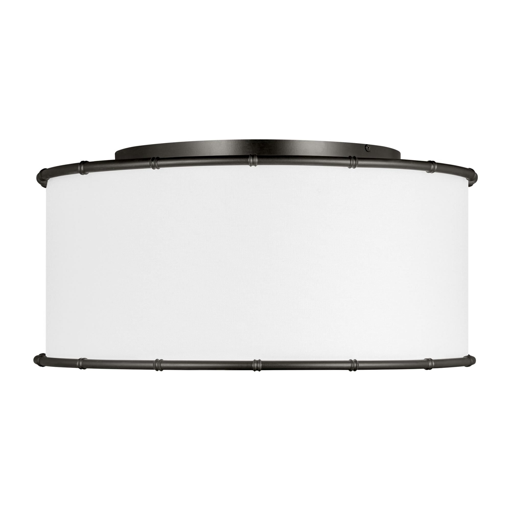 Shown in Aged Iron finish and Silk Screen White Inside Clear Outside glass