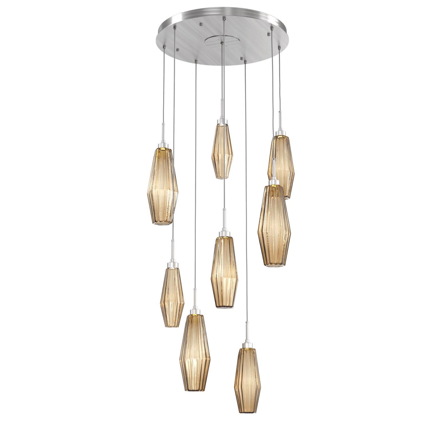 Aalto 27 Inch 8 Light LED Multi Light Pendant by Hammerton Studio
