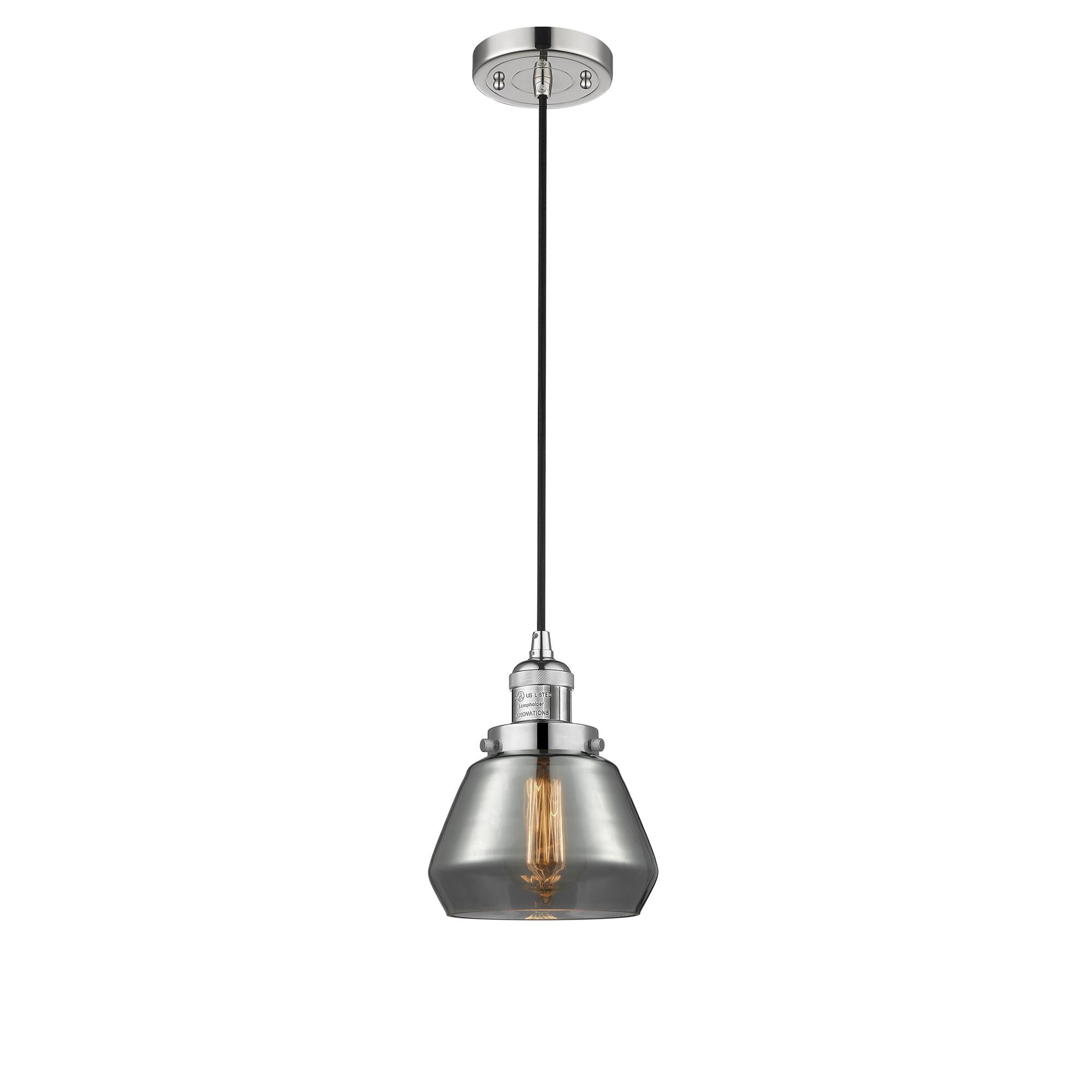 Shown in Polished Nickel finish and Plated Smoked glass