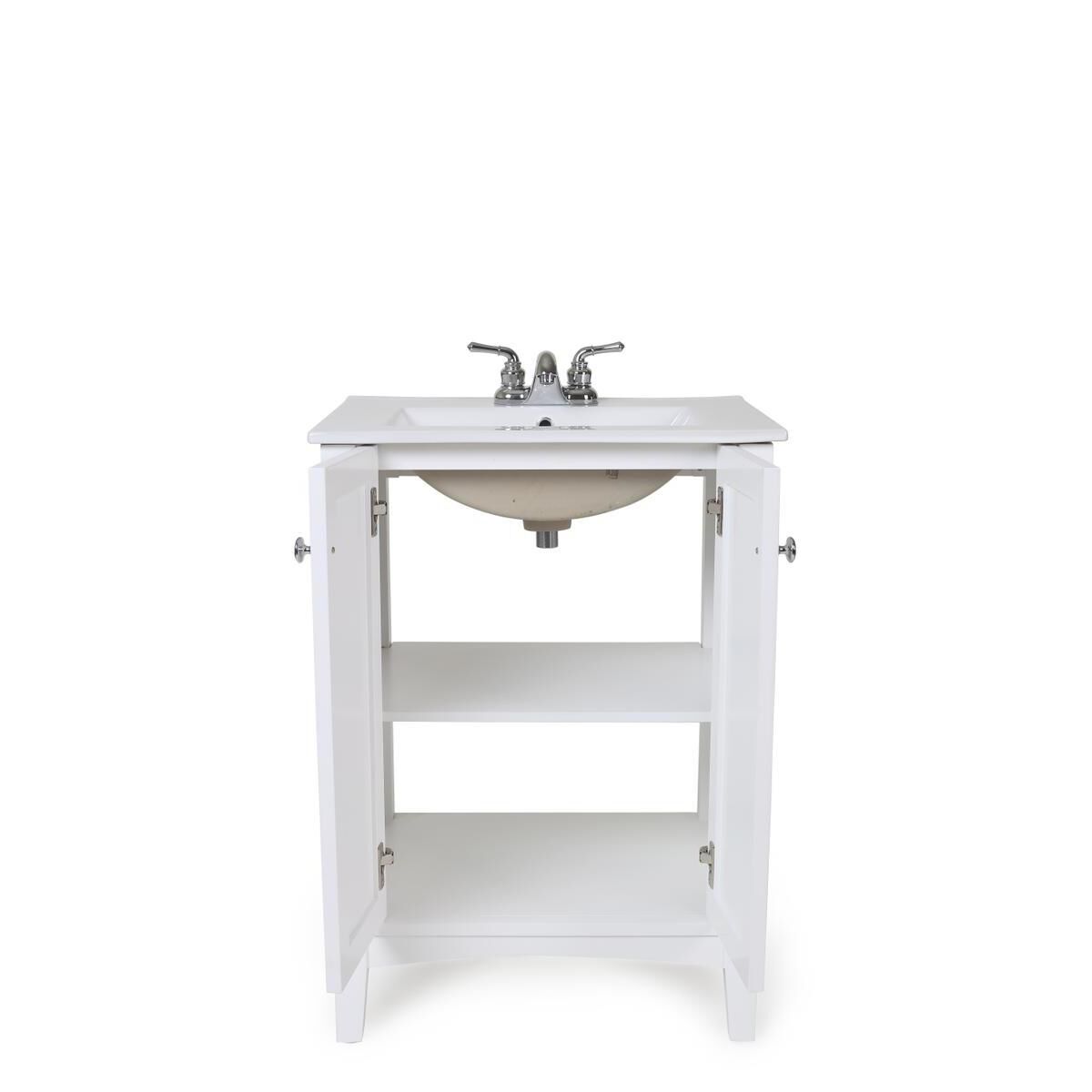 Shown in White finish