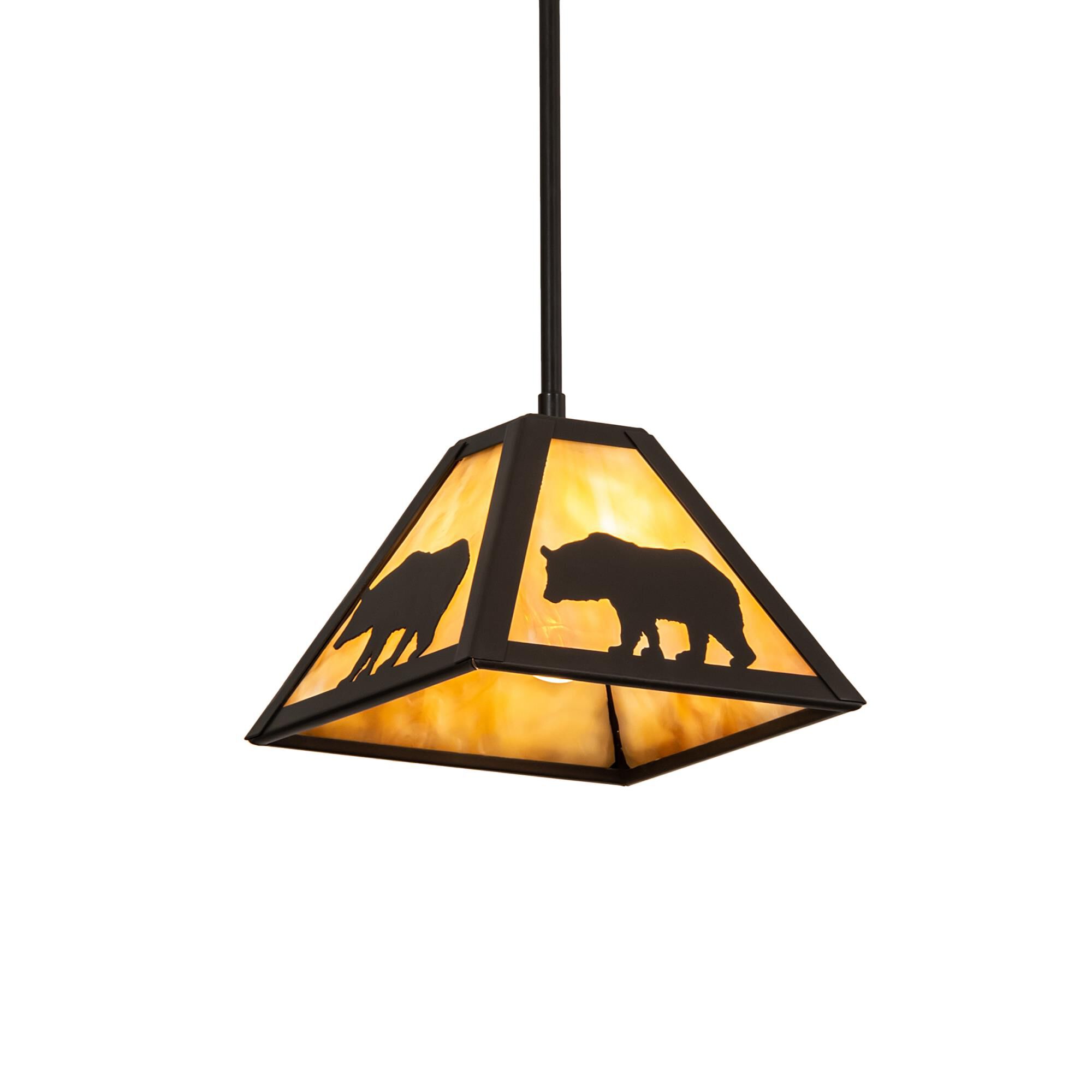 Lone Bear 11 Inch Mini Pendant by Meyda Lighting