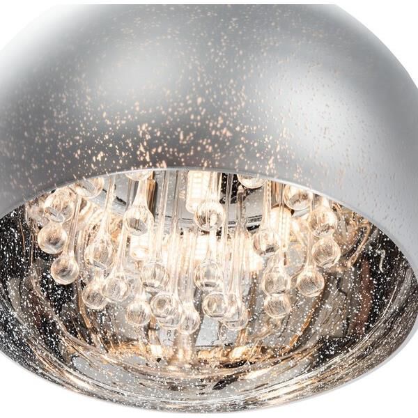 Shown in Reactive Grey finish and Chromed glass and Single Lamp accent