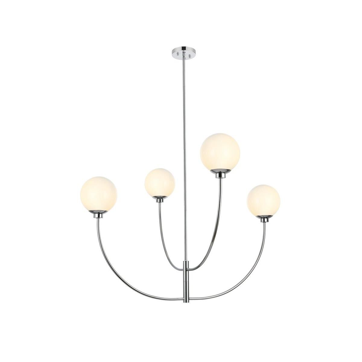 Nyomi 42 Inch 4 Light Chandelier by Elegant Lighting