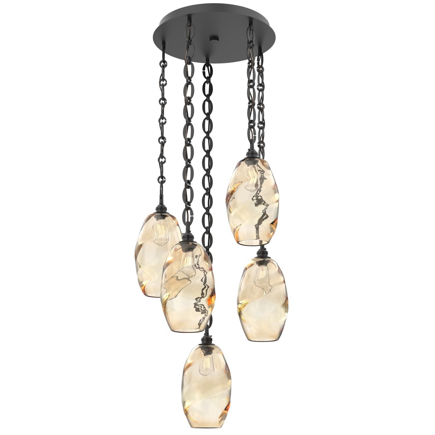 Levi Wilson Ellisse 21 Inch Multi Light Pendant by Hammerton Studio