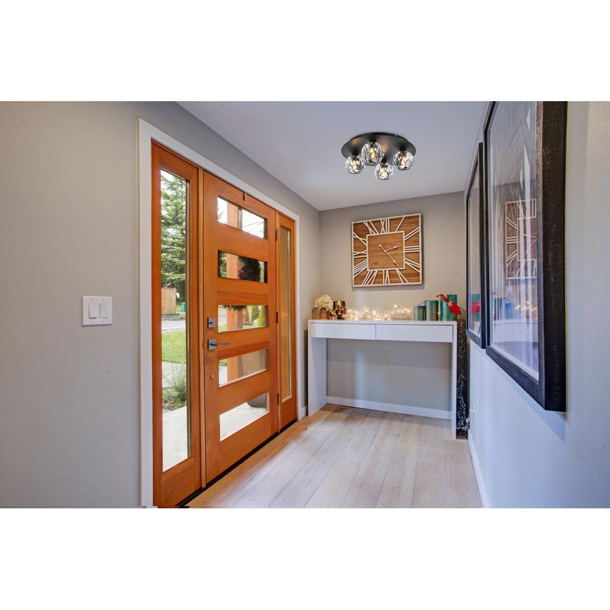 Graham 14 Inch 4 Light LED Flush Mount by Elegant Lighting