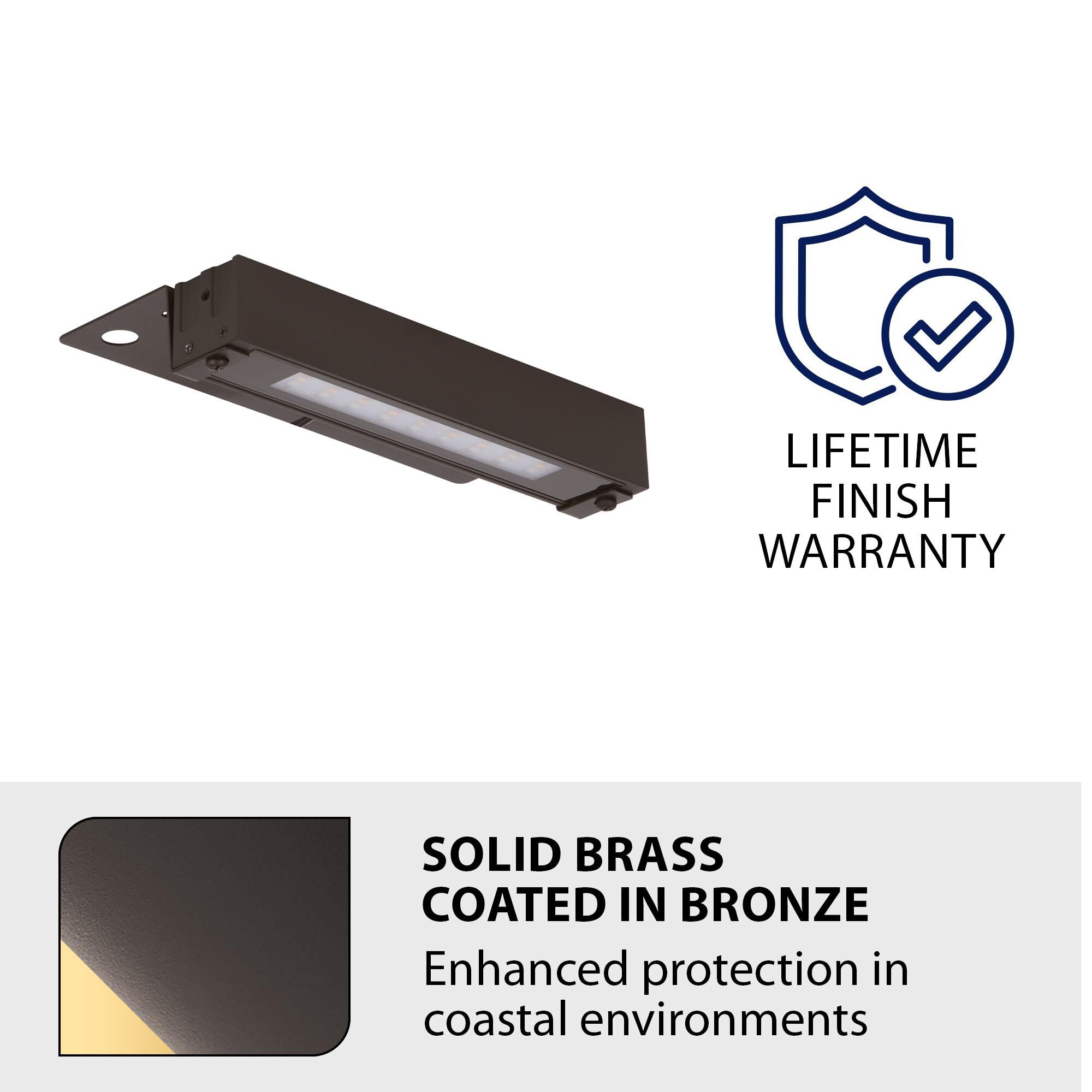 Shown in Solid Brass Coated In Bronze finish