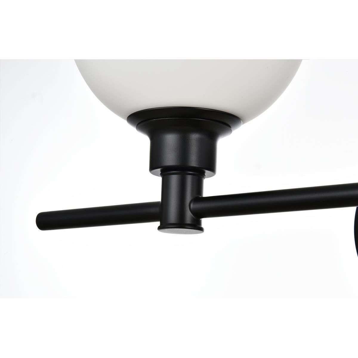 Shown in Black  finish and Frosted White glass