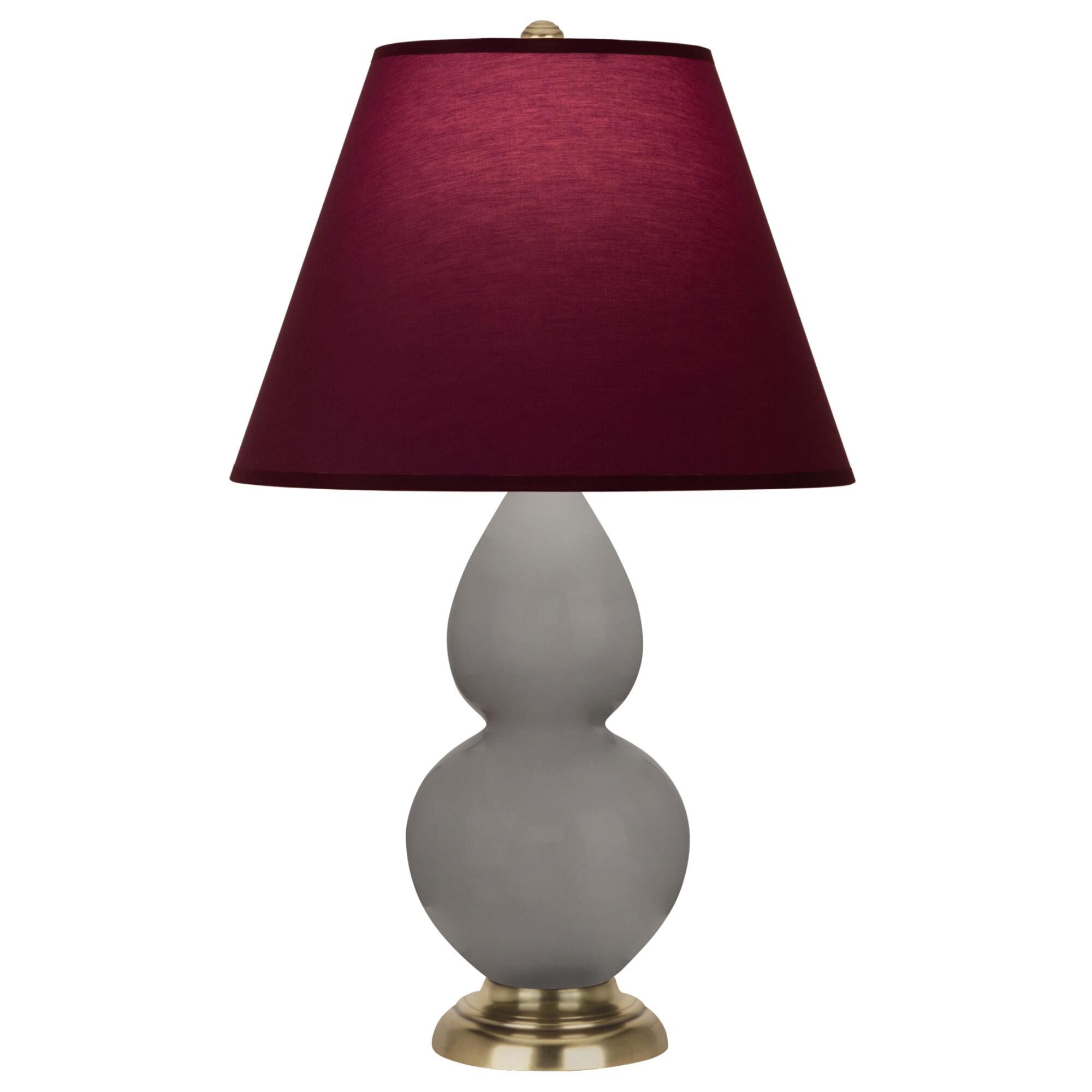 Shown in Smokey Taupe finish and Plum and Lavender shade and Antique Silver accent