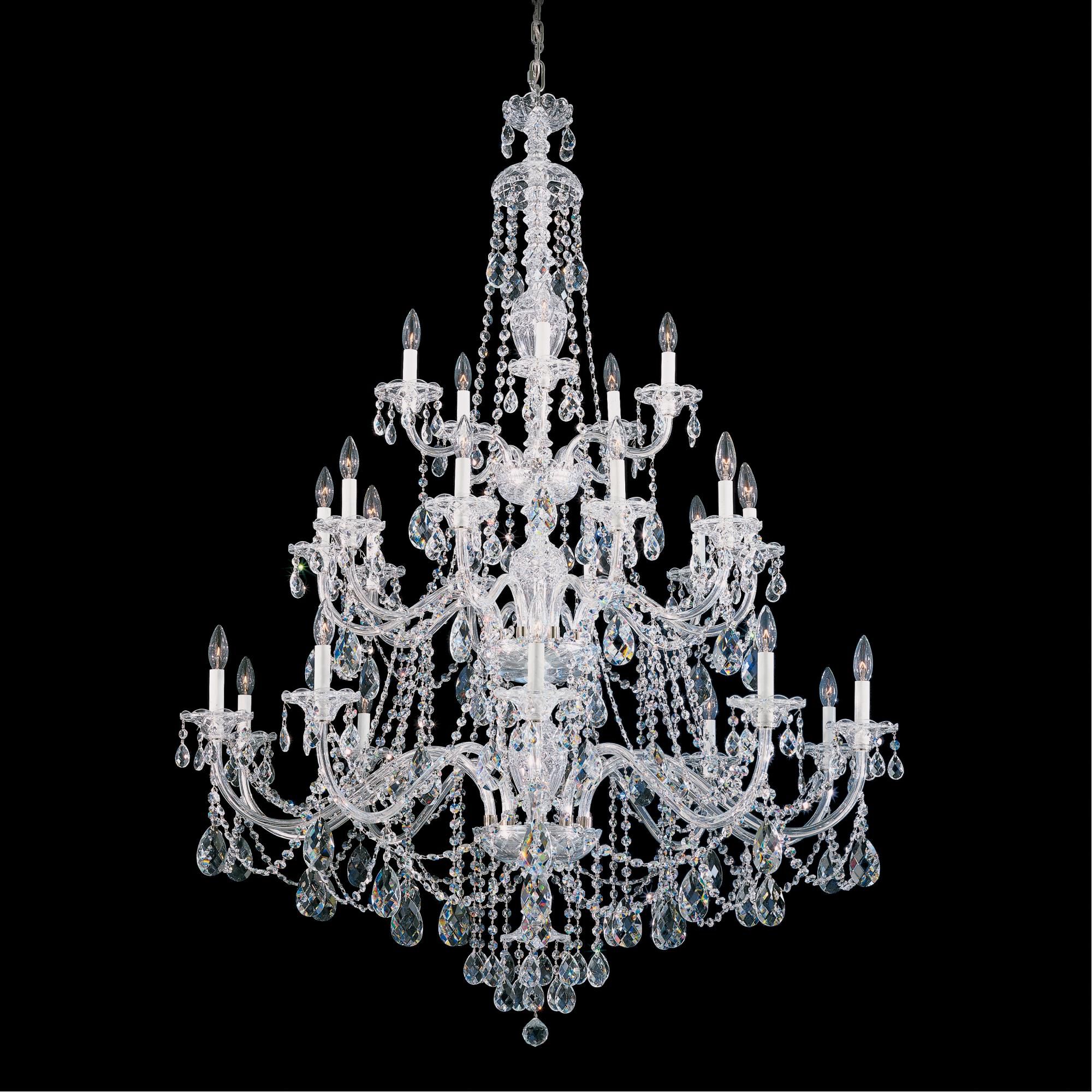 Sterling 45 Inch 25 Light Chandelier by Schonbek