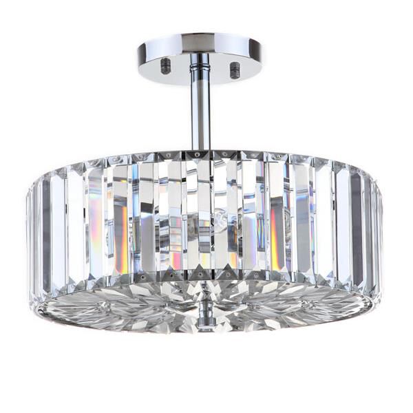 Ariel 13 Inch 3 Light LED Semi Flush Mount by Safavieh