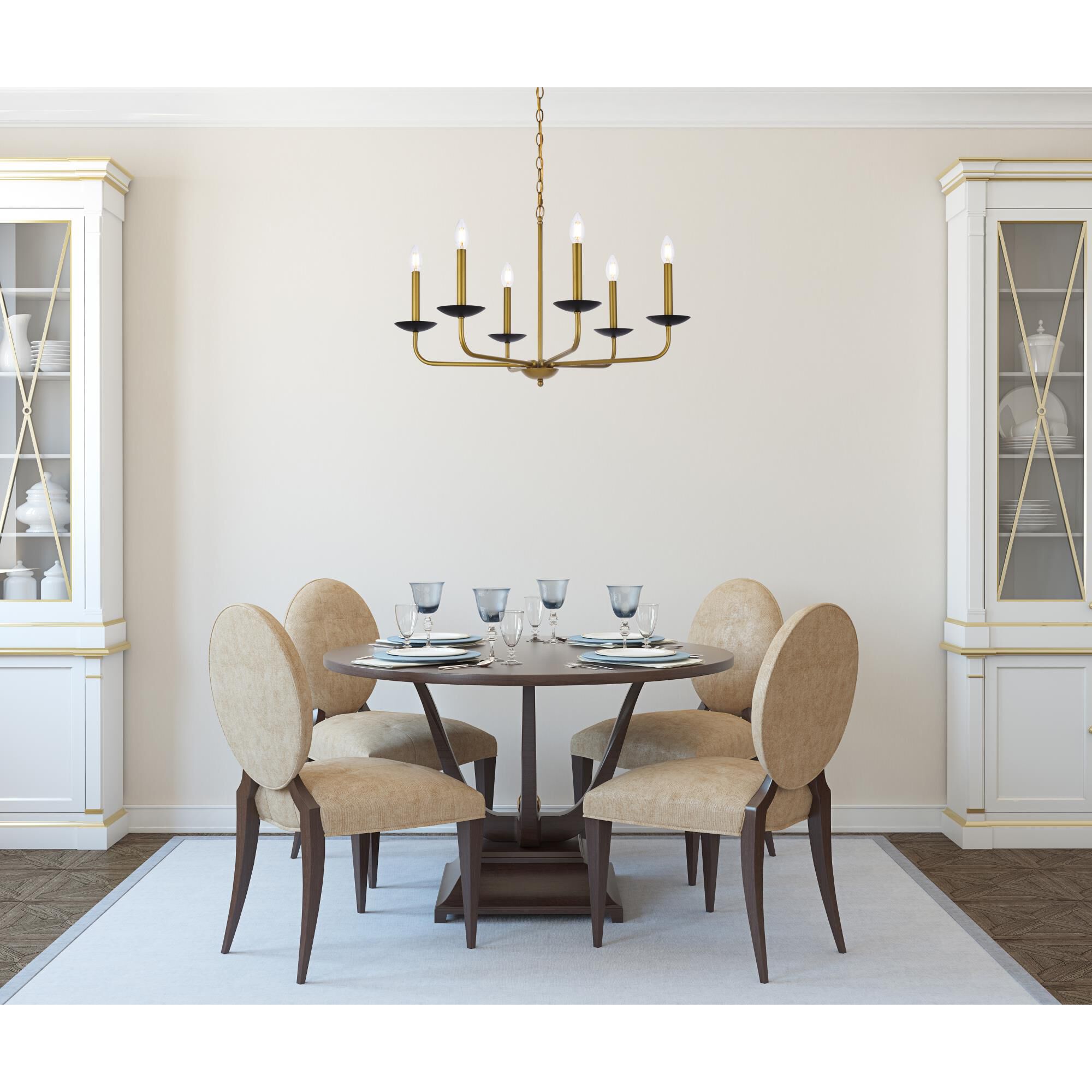 Cohen 30 Inch 6 Light Chandelier by Elegant Lighting