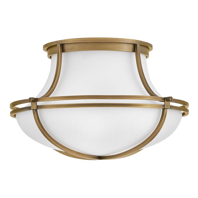Saddler 15 Inch 3 Light Flush Mount by Hinkley