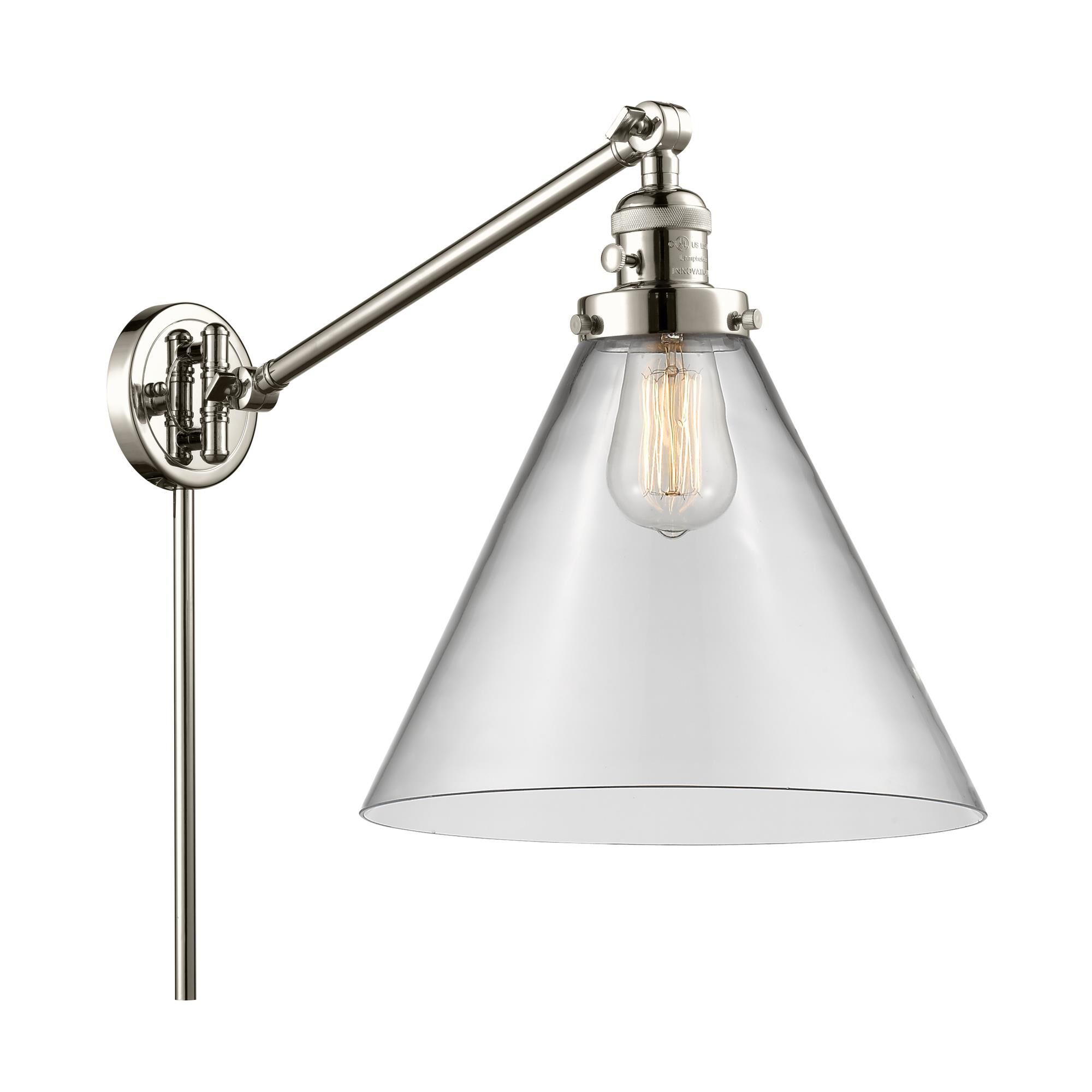 Bruno Marashlian Cone Wall Swing Lamp by Innovations Lighting