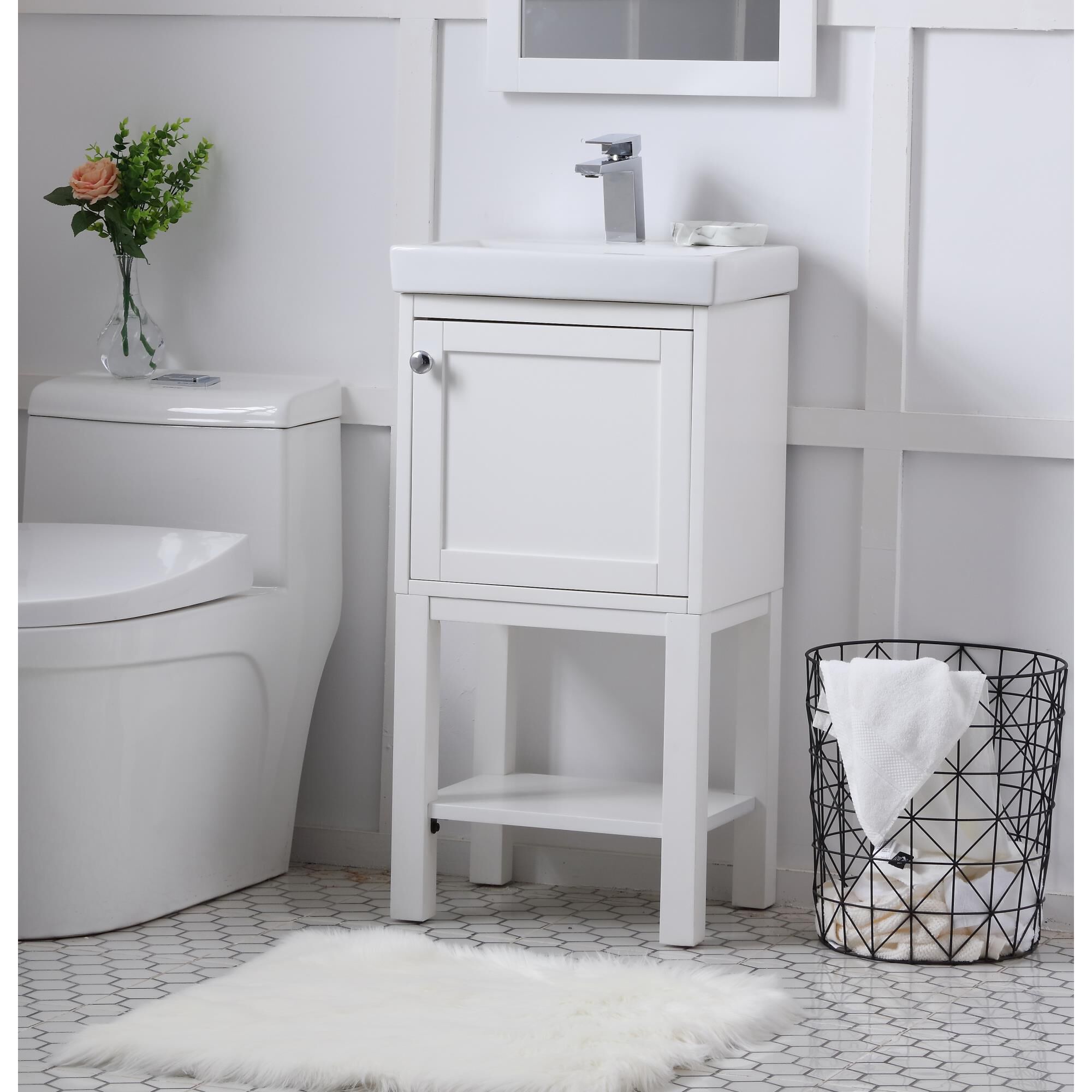 Shown in White finish