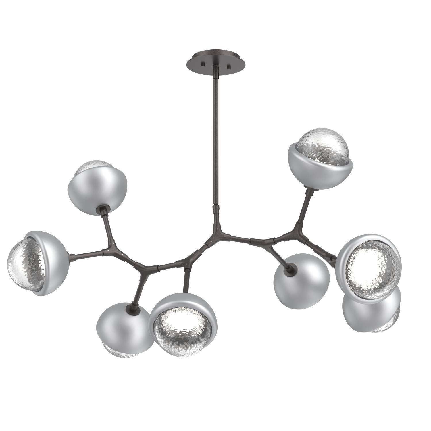 Shown in Graphite finish and Clear glass and Classic Silver accent
