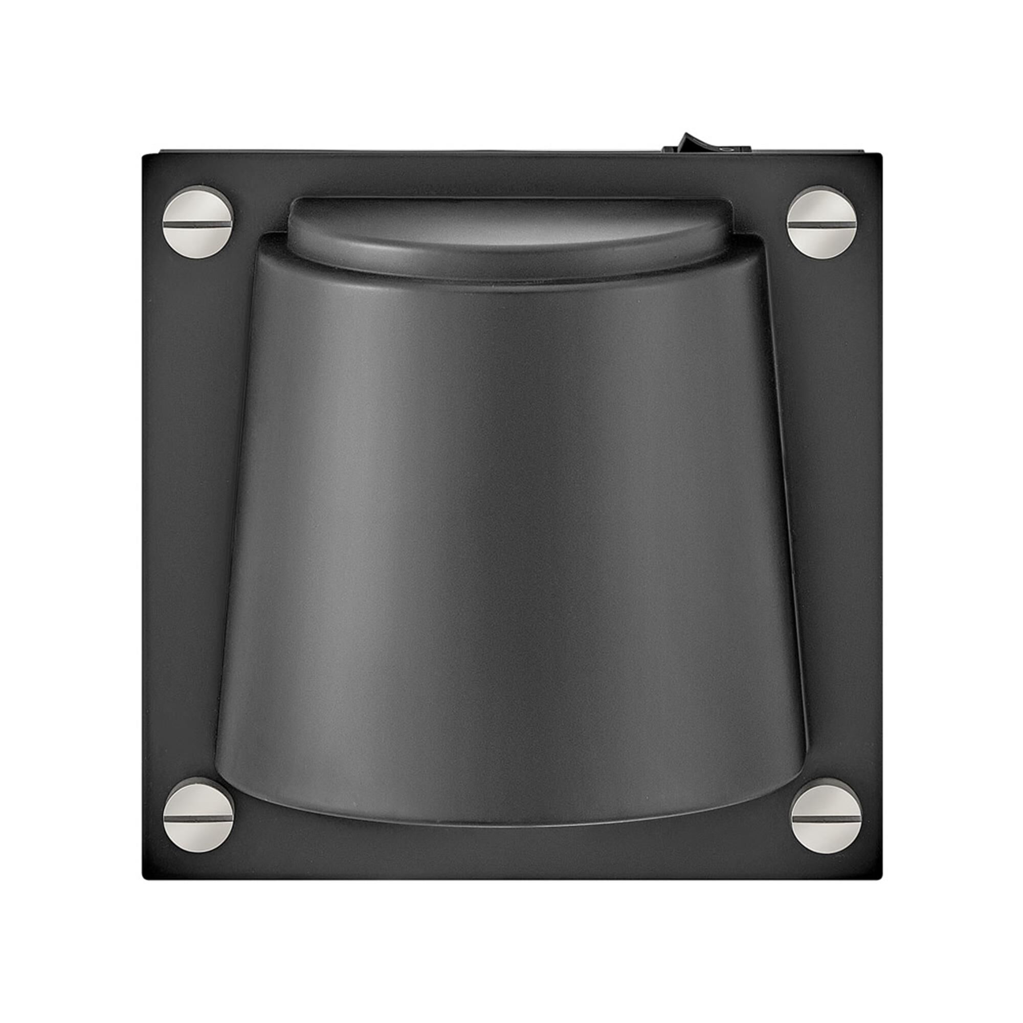 Shown in Black finish and Etched glass