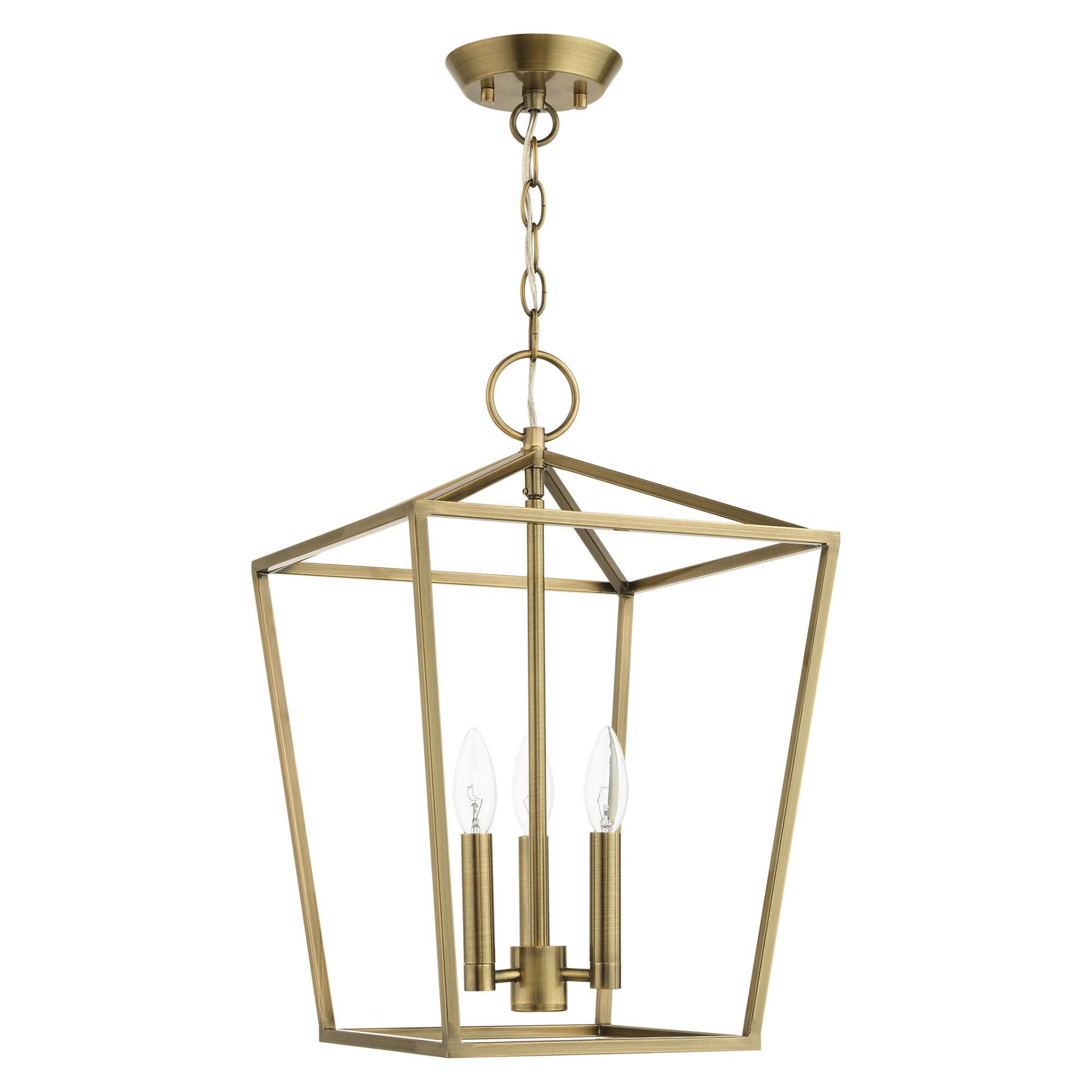 Shown in Antique Brass finish and Antique Brass Metal Shade glass and Antique Brass Metal shade