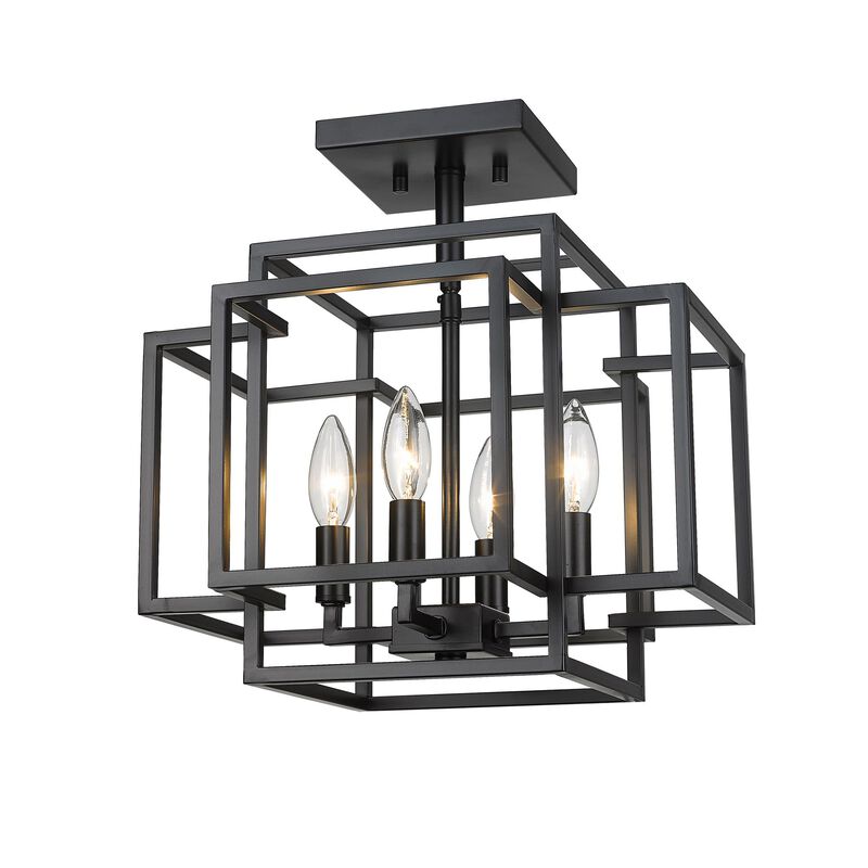 Titania 14 Inch 4 Light Semi Flush Mount by Z-Lite