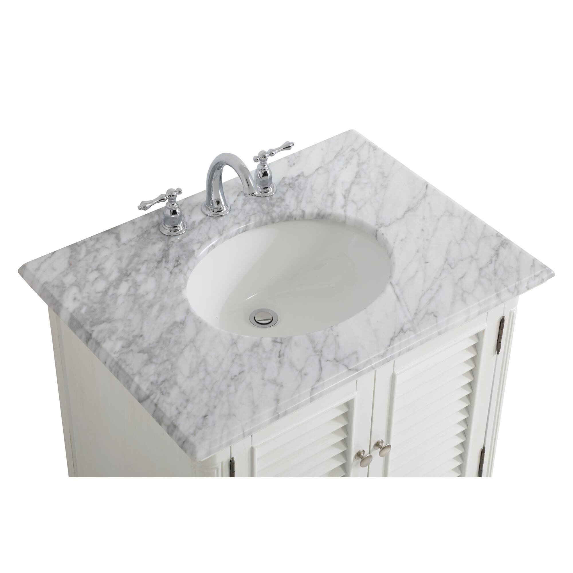 Shown in Antique White finish