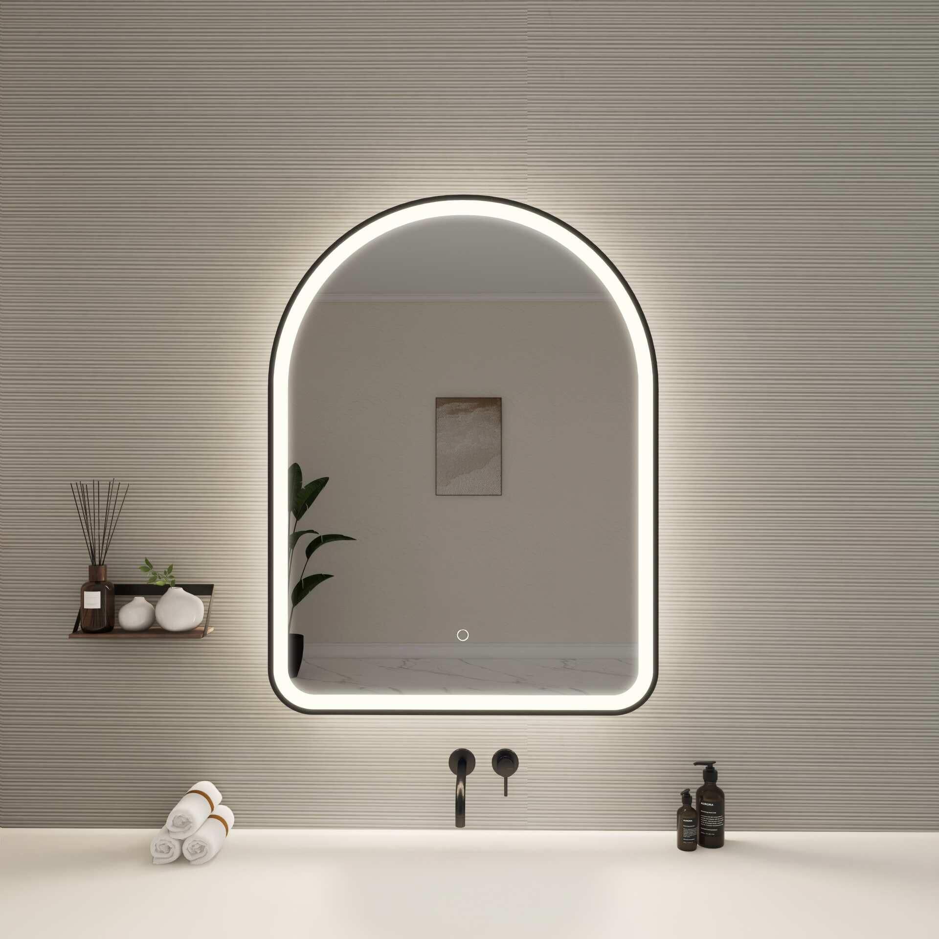 Harmoni 36 Inch Arched LED Lighted Mirror by Elegant Decor
