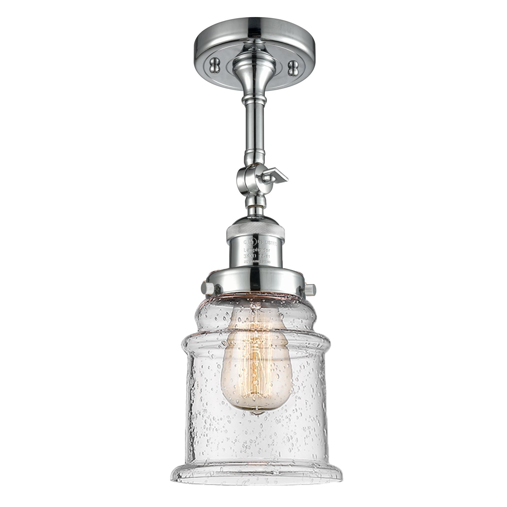 Shown in Polished Chrome finish and Seedy glass