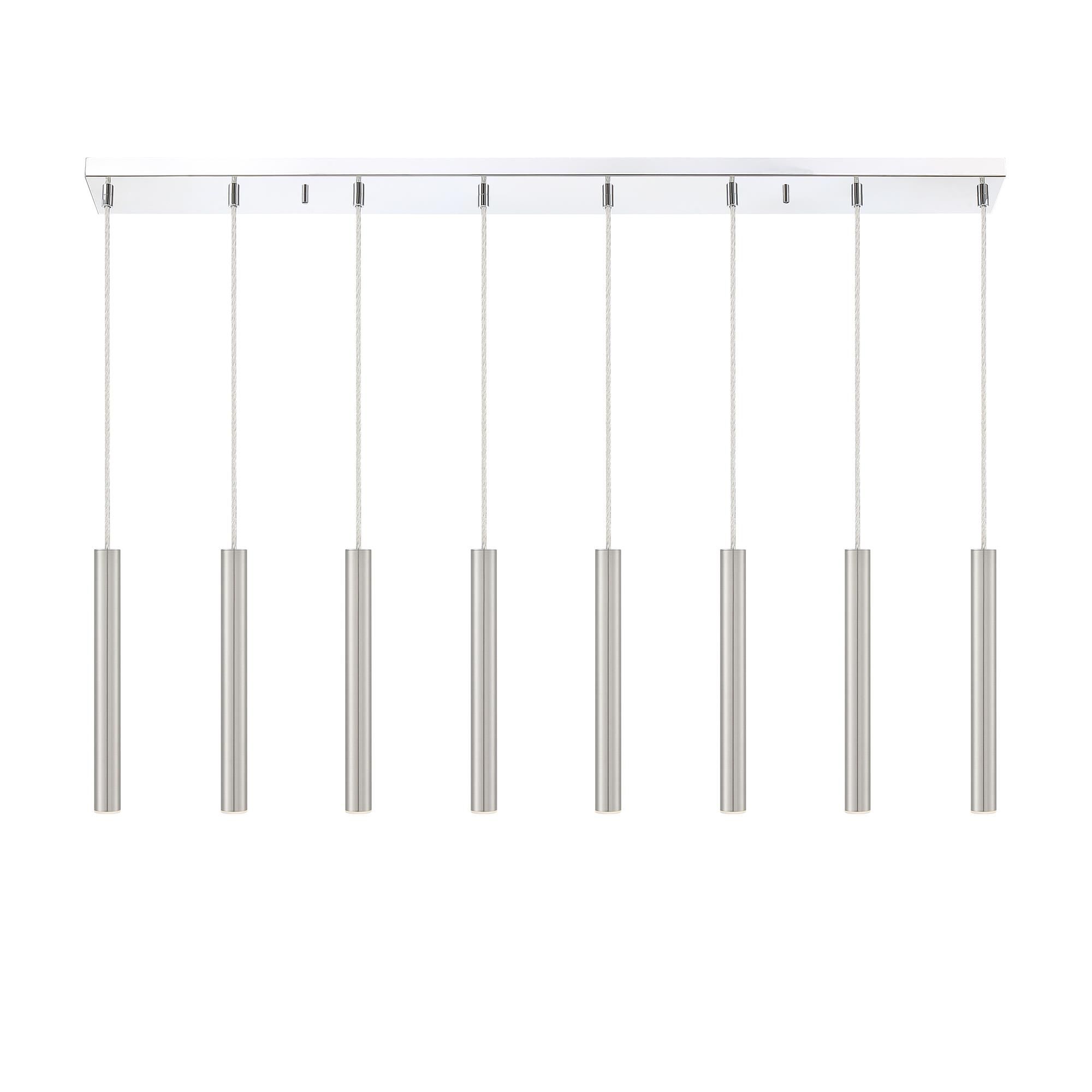Shown in Chrome finish and Steel glass and Steel shade