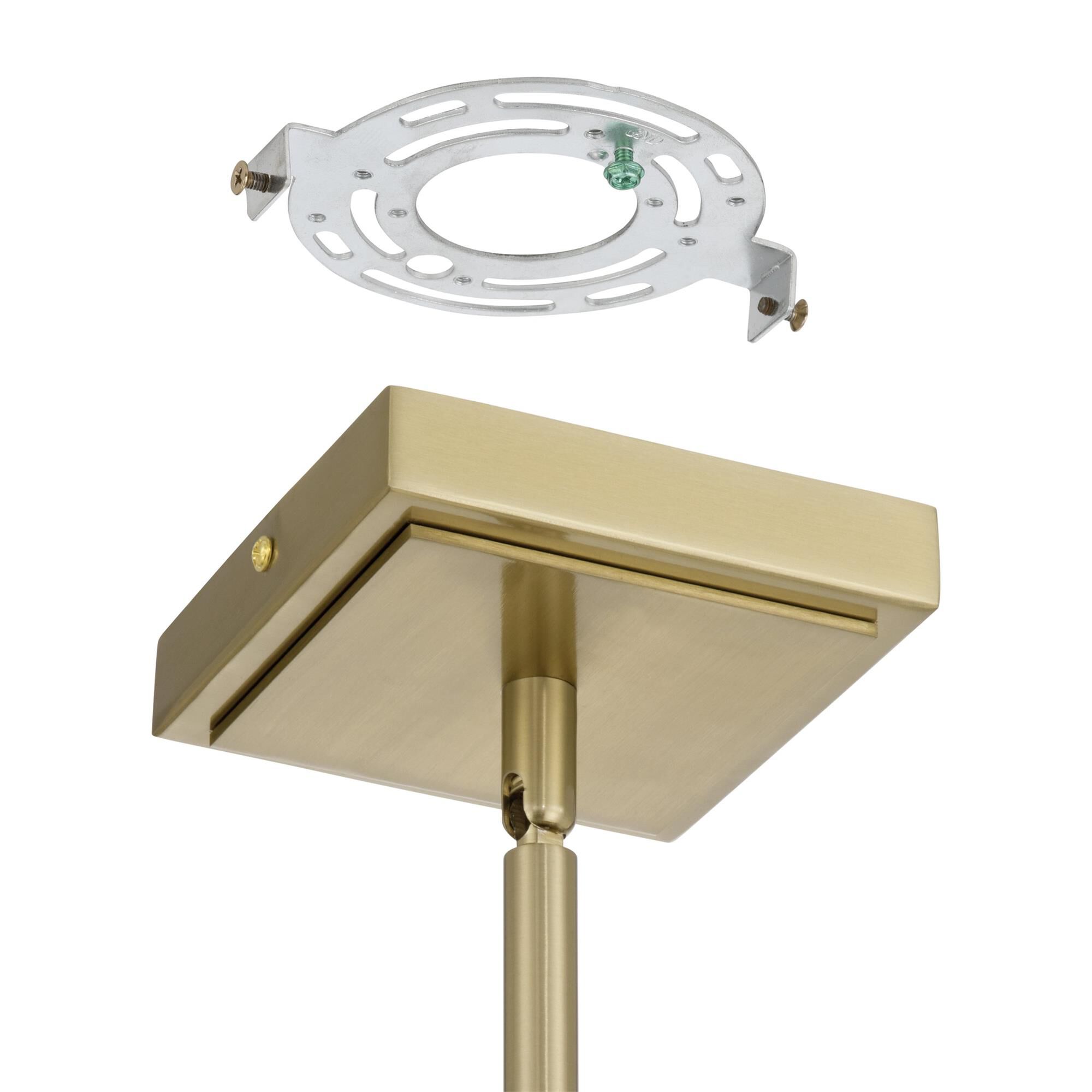 Shown in Brass finish and Cream shade