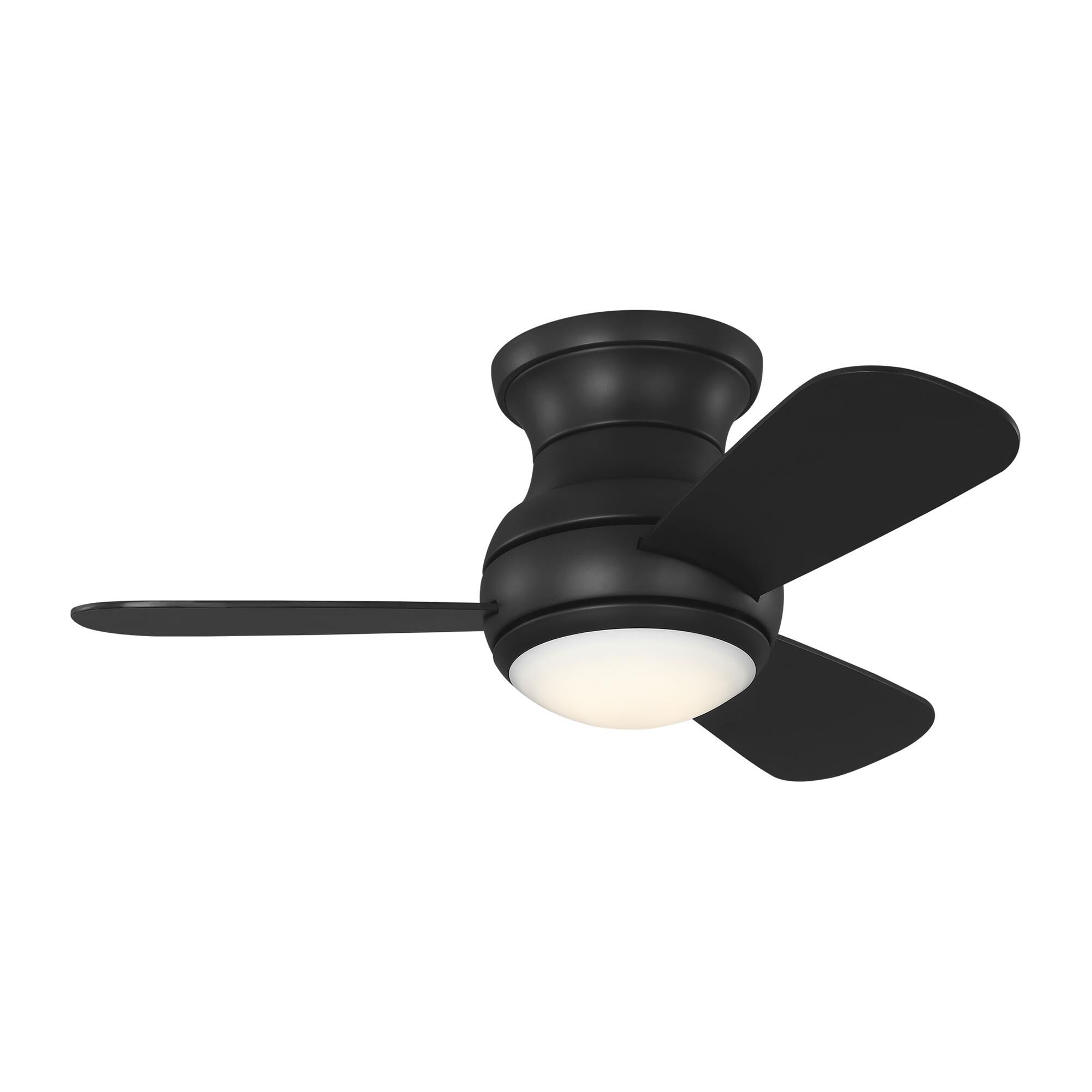 Orbis Hugger 32 Inch Flush Mount Fan with Light Kit,