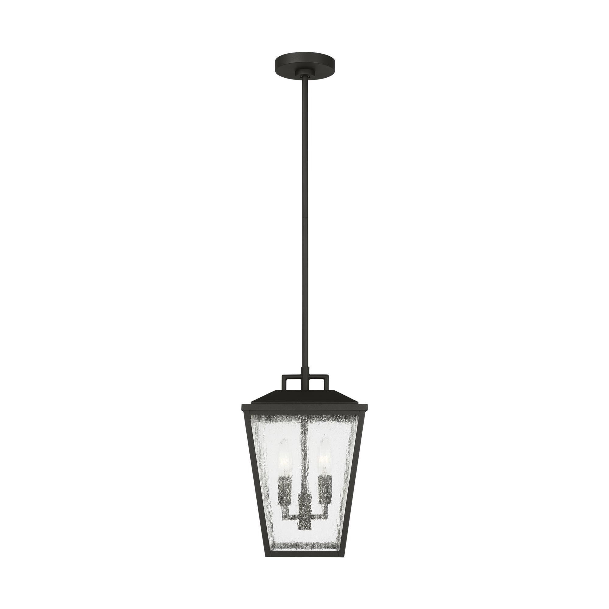 Shown in Textured Black finish and Clear Seeded glass