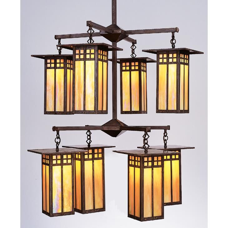 Glasgow 33 Inch 8 Light Chandelier by Arroyo Craftsman