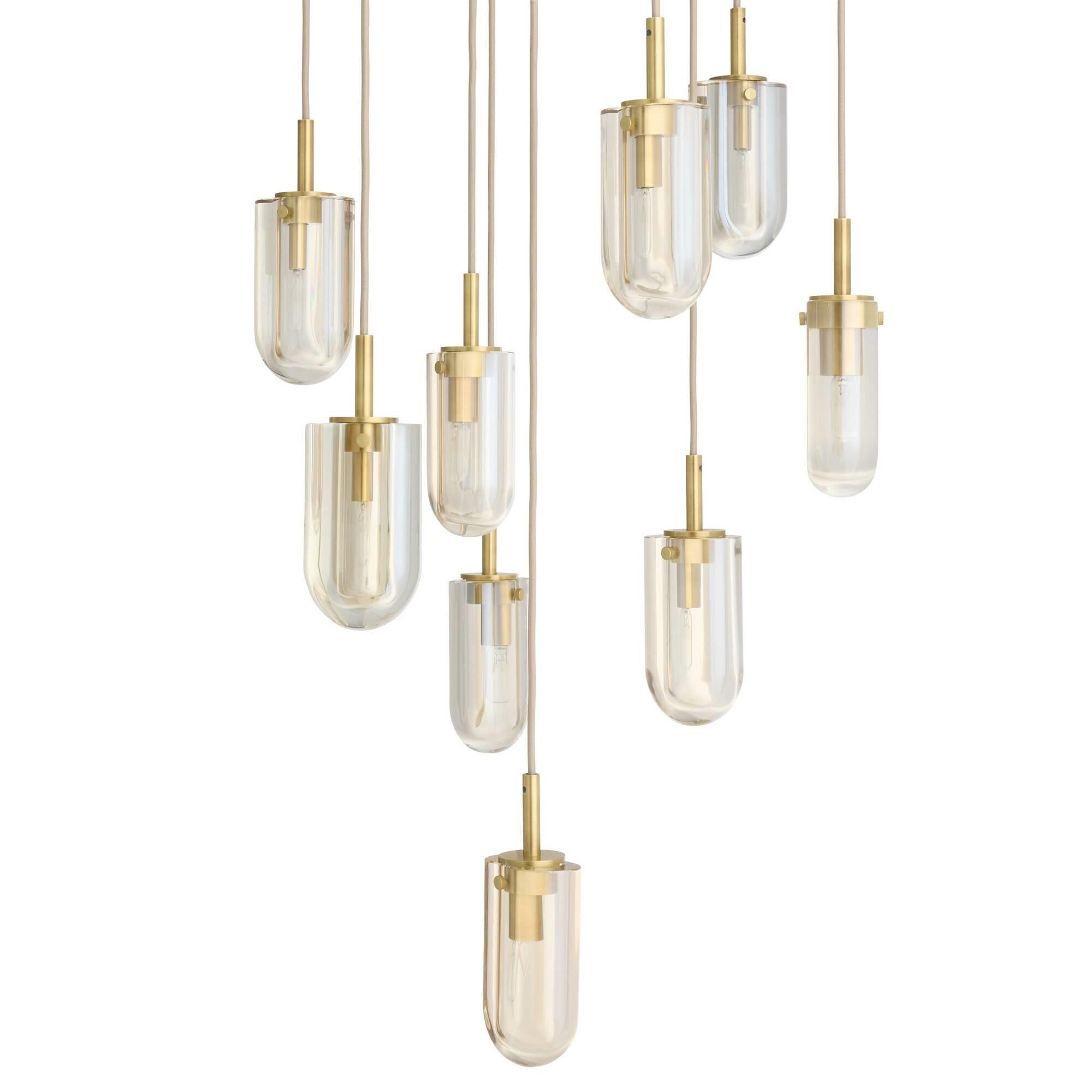 Shown in Champagne and Antique Brass finish