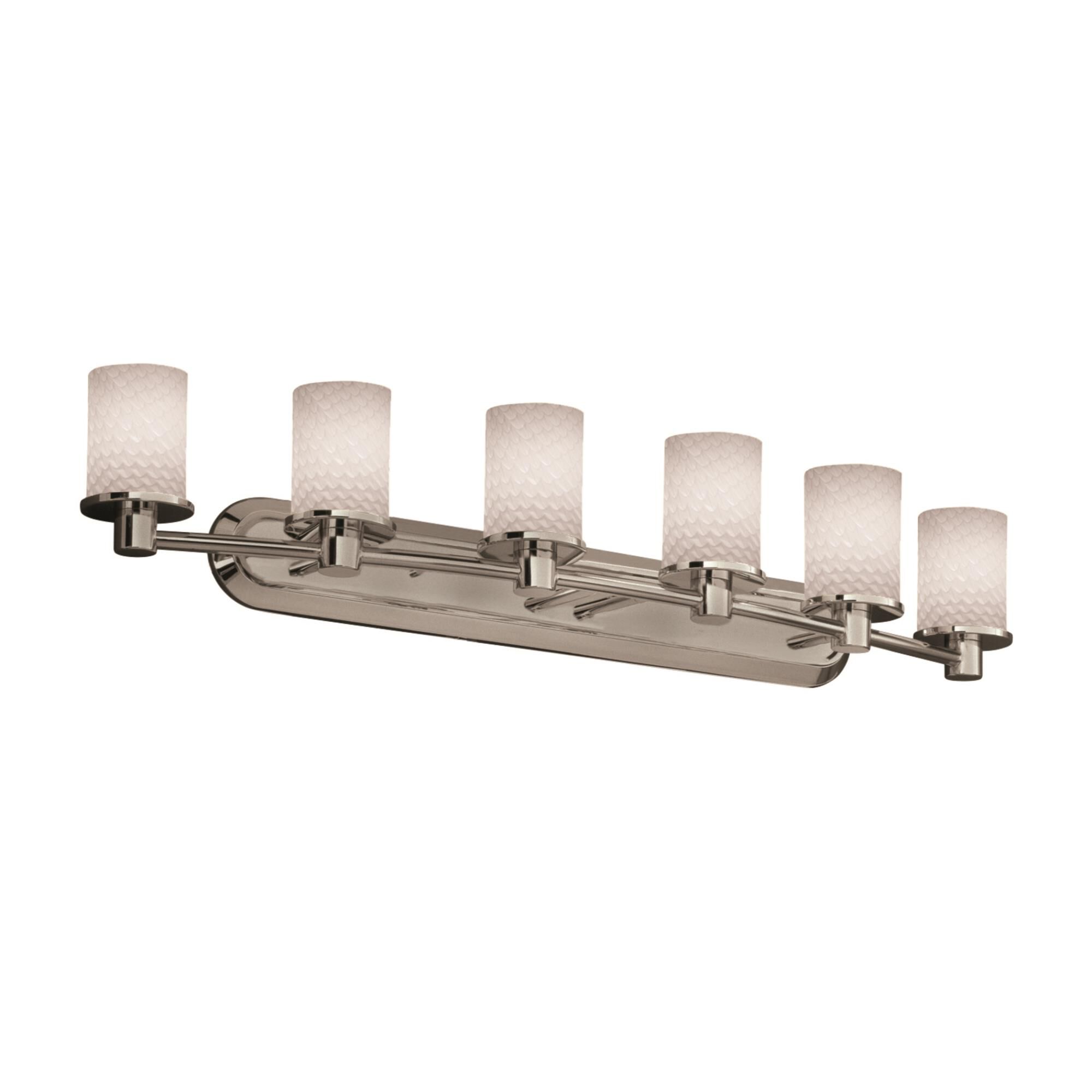 Fusion 43 Inch 6 Light Bath Vanity Light by Justice Design Group