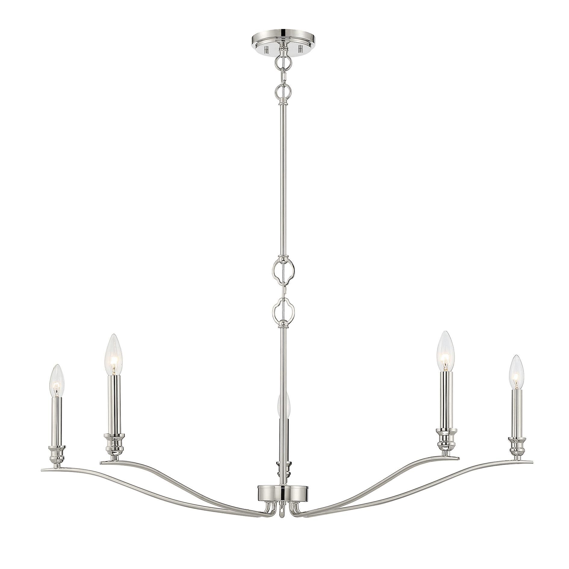 42 Inch 5 Light LED Chandelier by Meridian Lighting