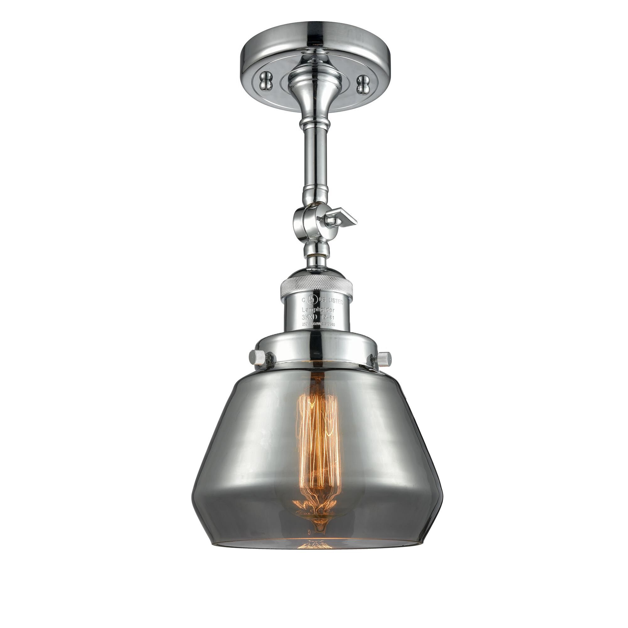 Shown in Polished Chrome finish and Plated Smoked glass and None accent