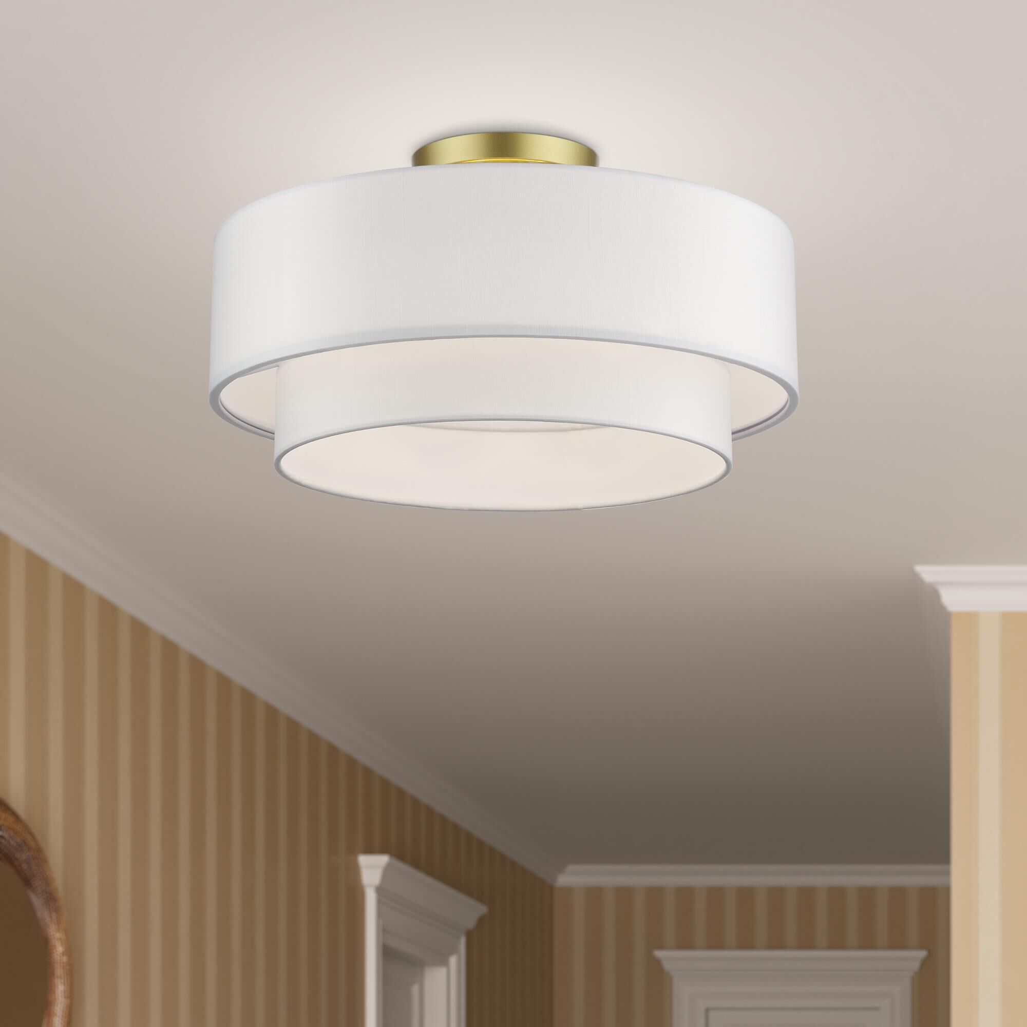 Manorwood 18 Inch Semi Flush Mount by Livex Lighting