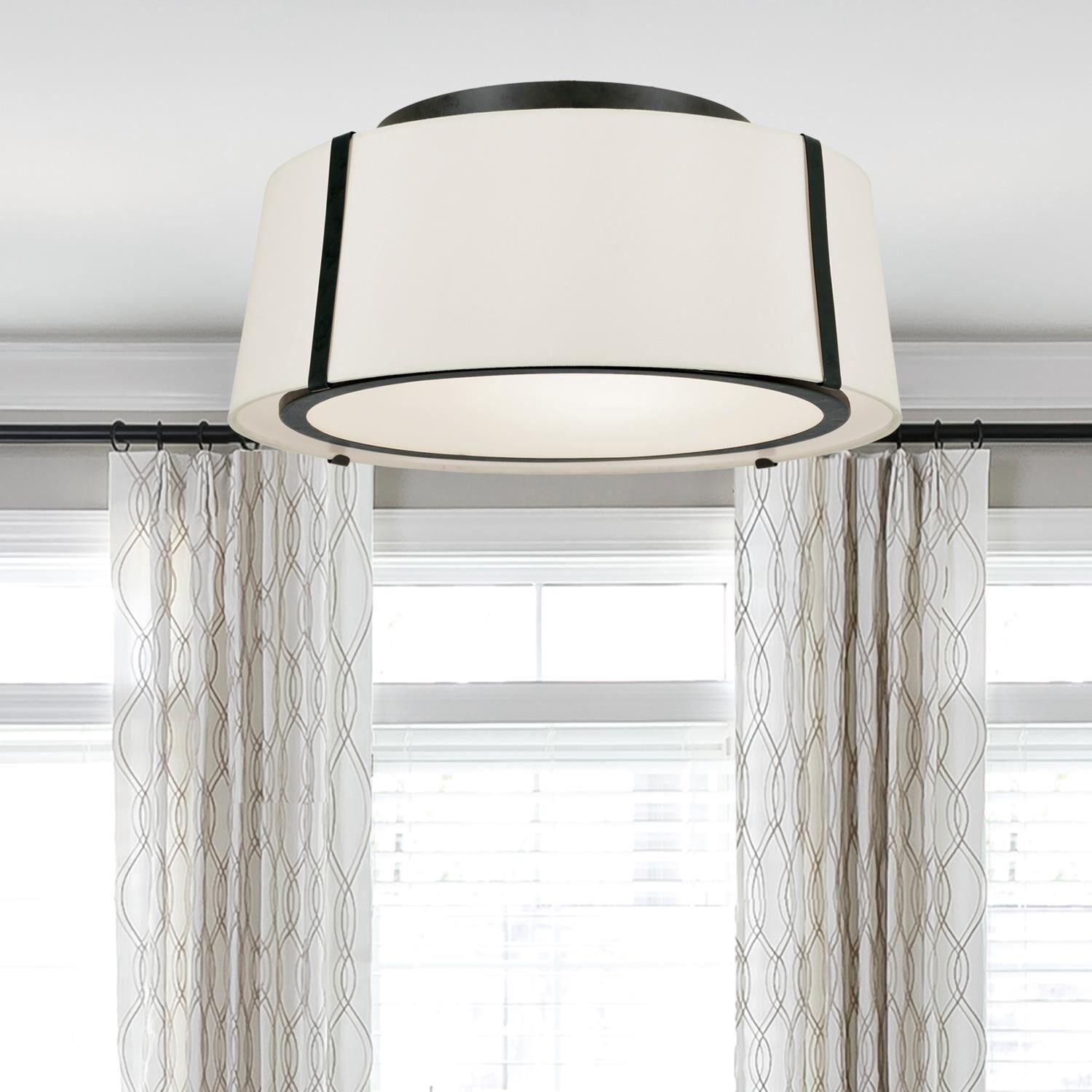 Fulton 18 Inch 3 Light Semi Flush Mount by Crystorama