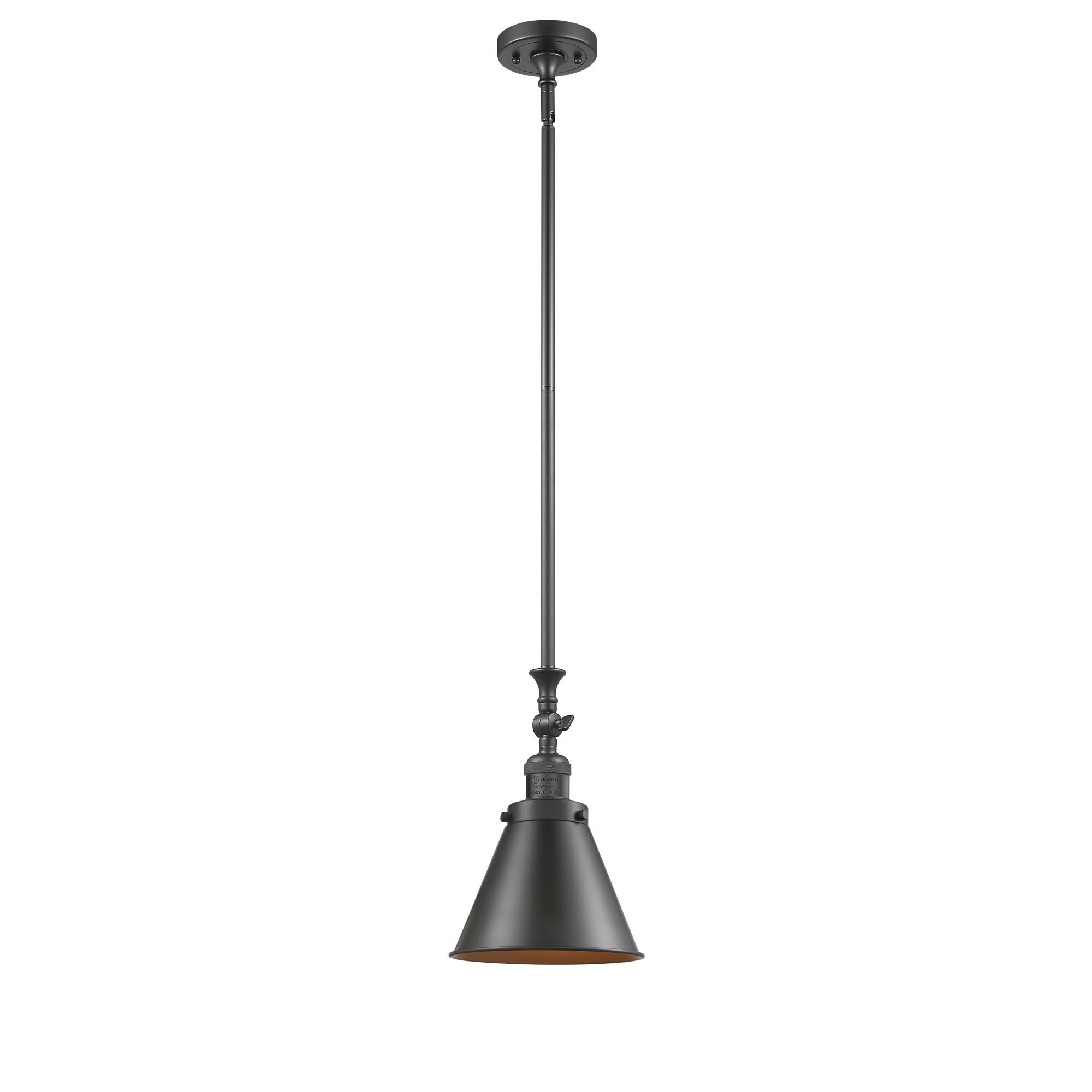 Shown in Oil Rubbed Bronze finish and Metal - Oil Rubbed Bronze - Cone shade