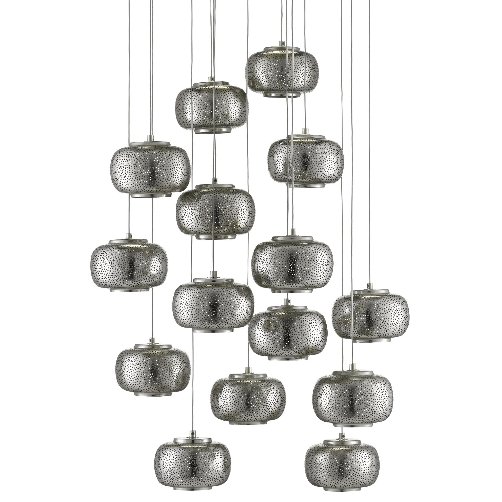 Shown in Painted Silver/Nickel finish and Metal shade