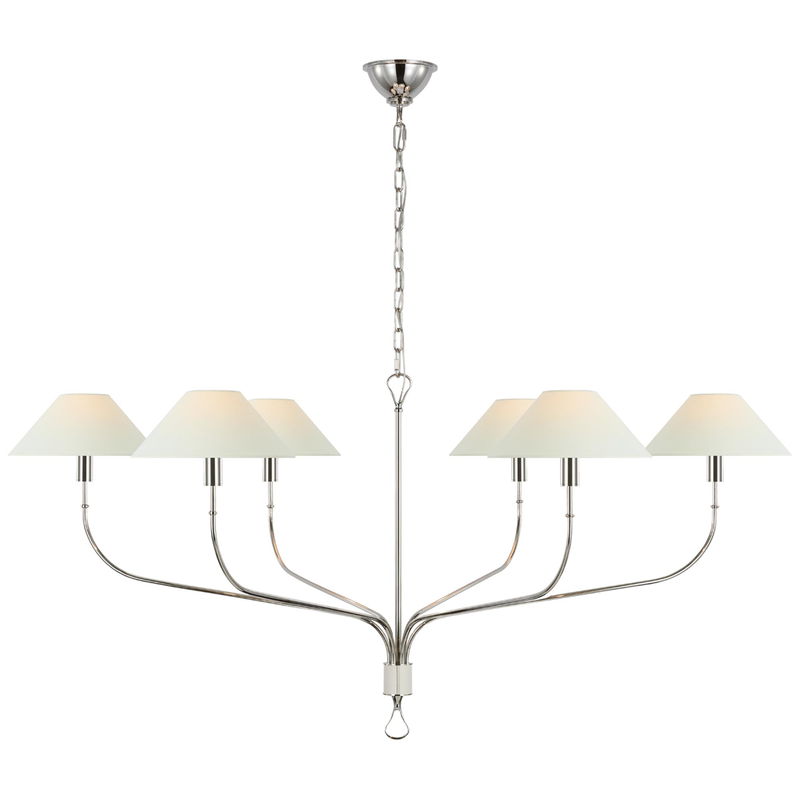Amber Lewis Griffin 56 Inch 6 Light LED Chandelier by Visual Comfort Signature Collection