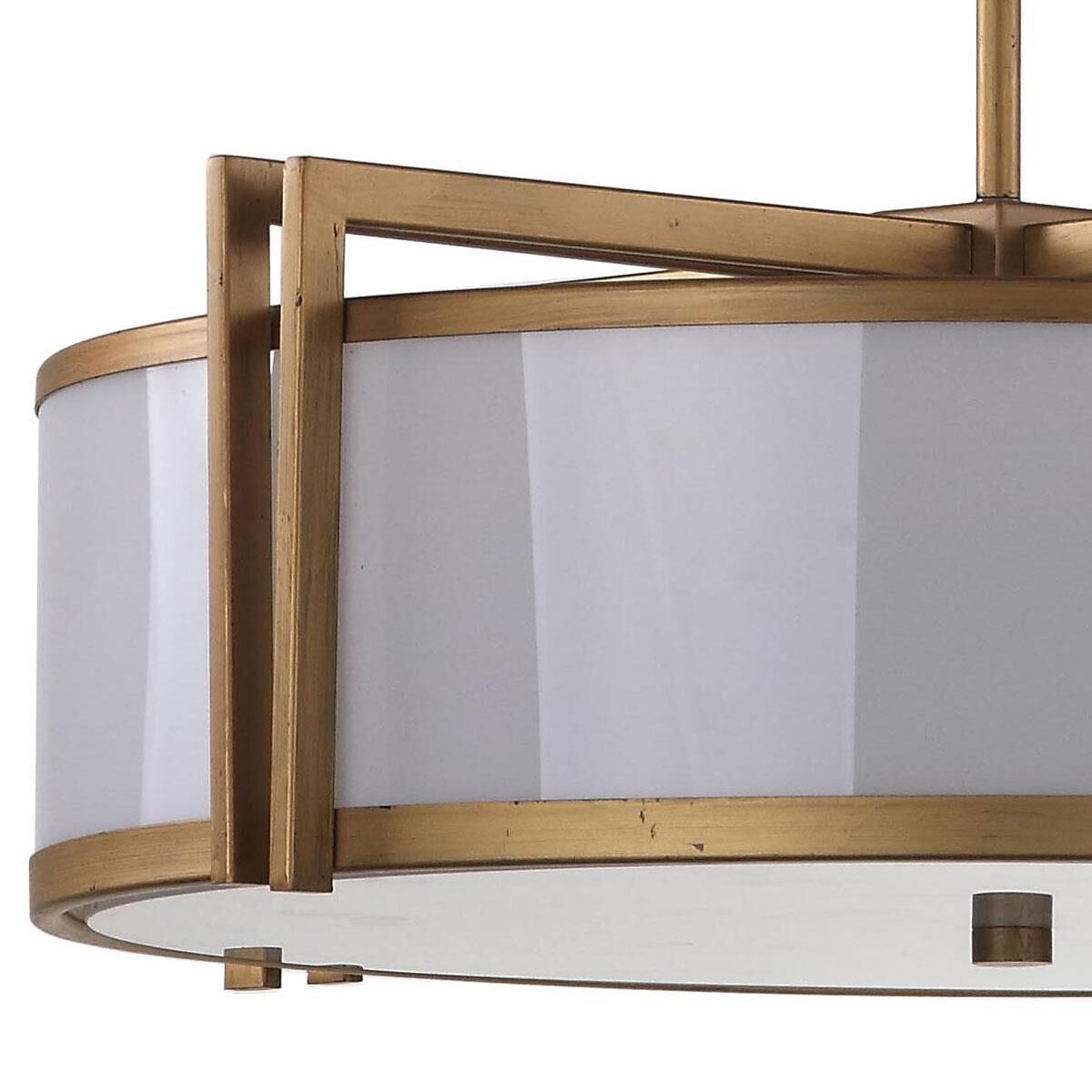 Shown in Antique Gold finish and Clear Acrylic glass