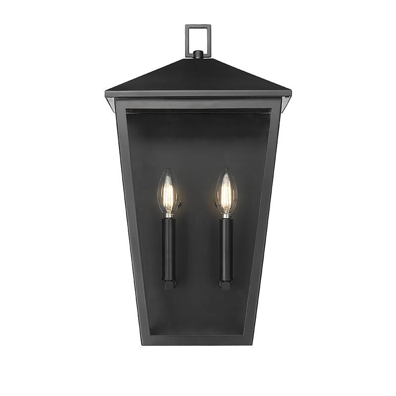 Shown in Powder Coated Black finish and Clear glass