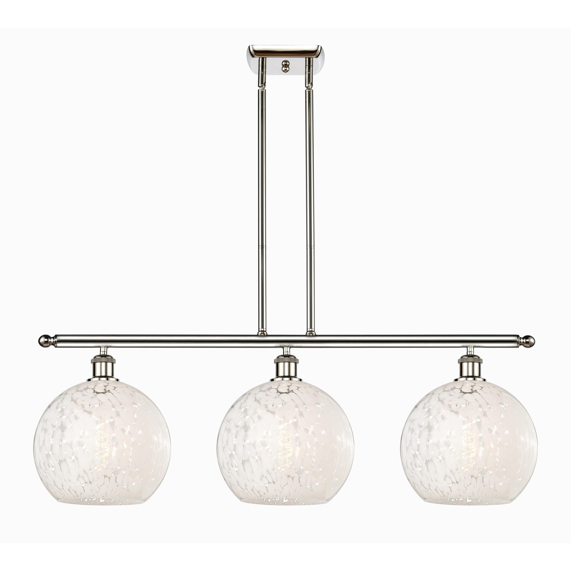 Bruno Marashlian White Mouchette 37 Inch Linear Suspension Light by Innovations Lighting