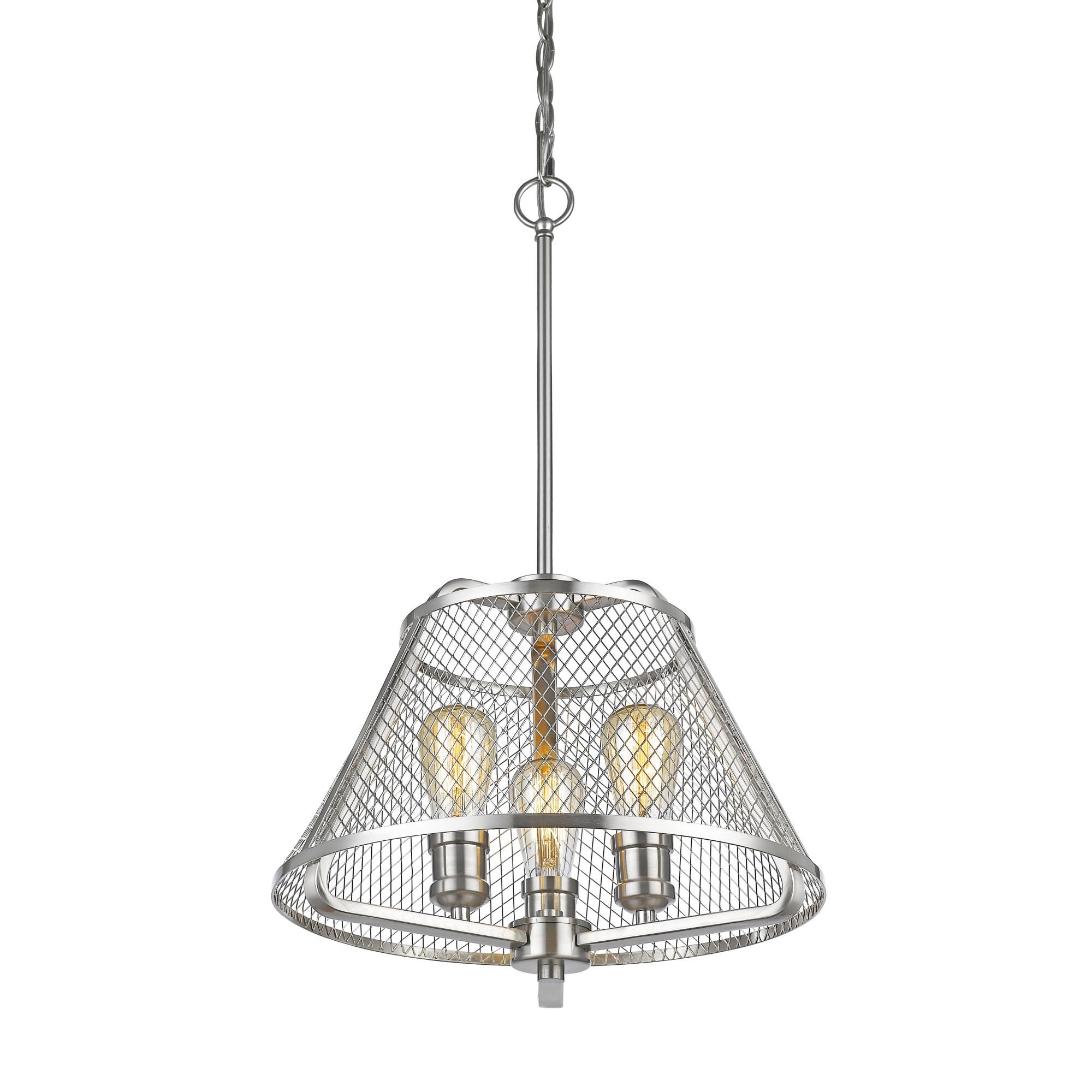 Shown in Brushed Nickel finish and Steel glass and Steel shade